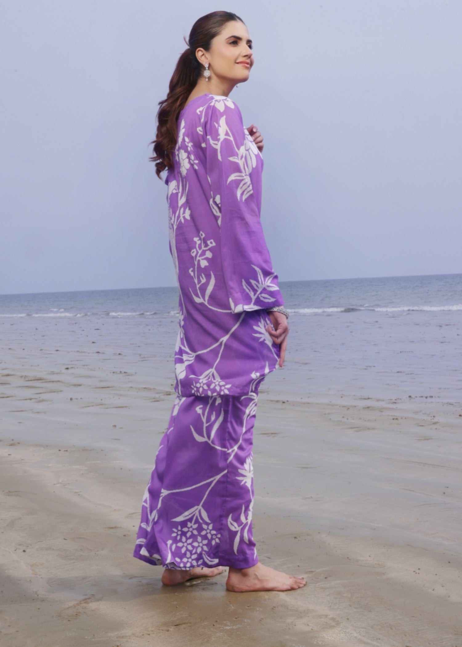 lawn Co Ord Sets in Purple