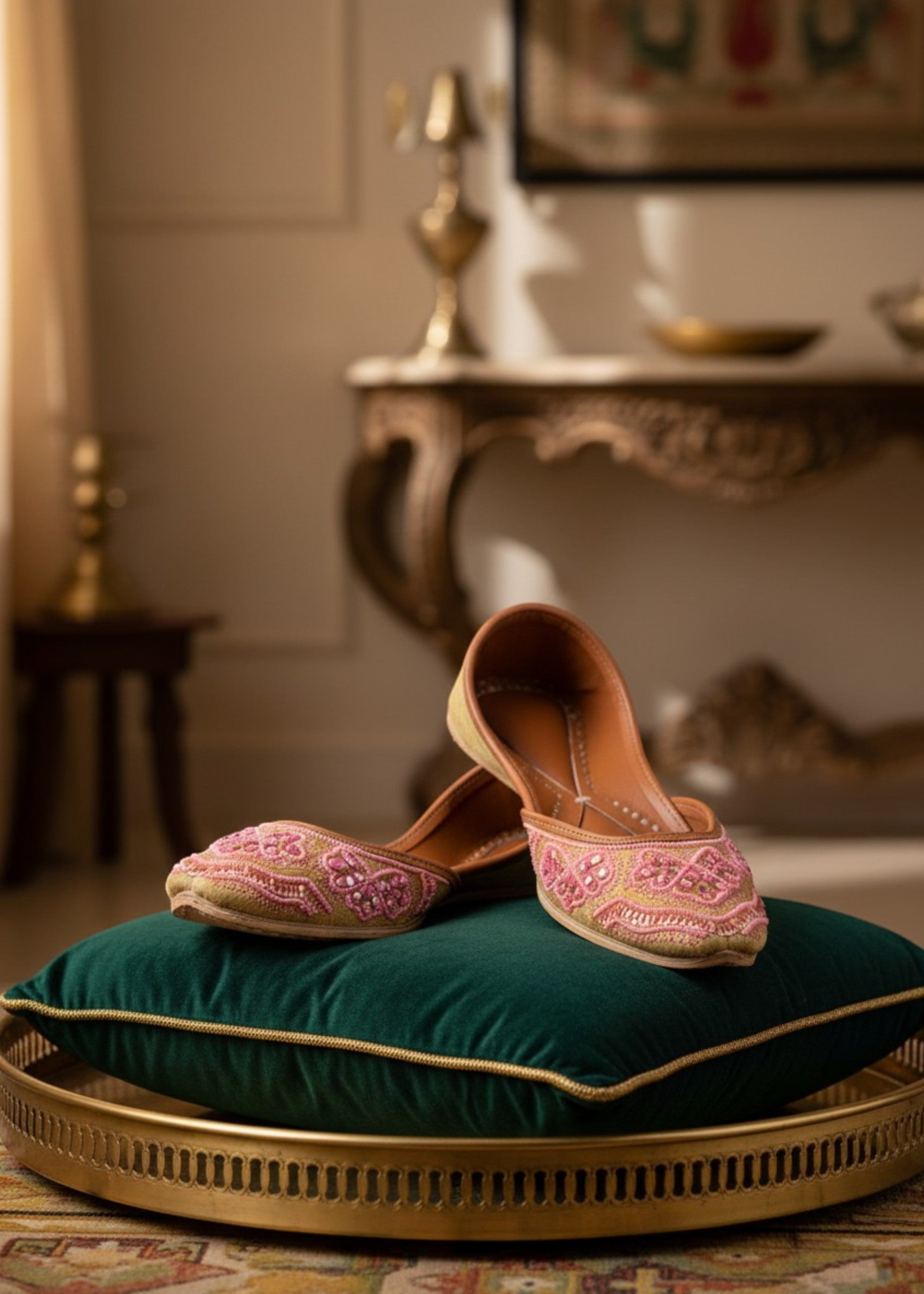 Khussa in Yellow by - High Quality Women Khussa ZFR4578