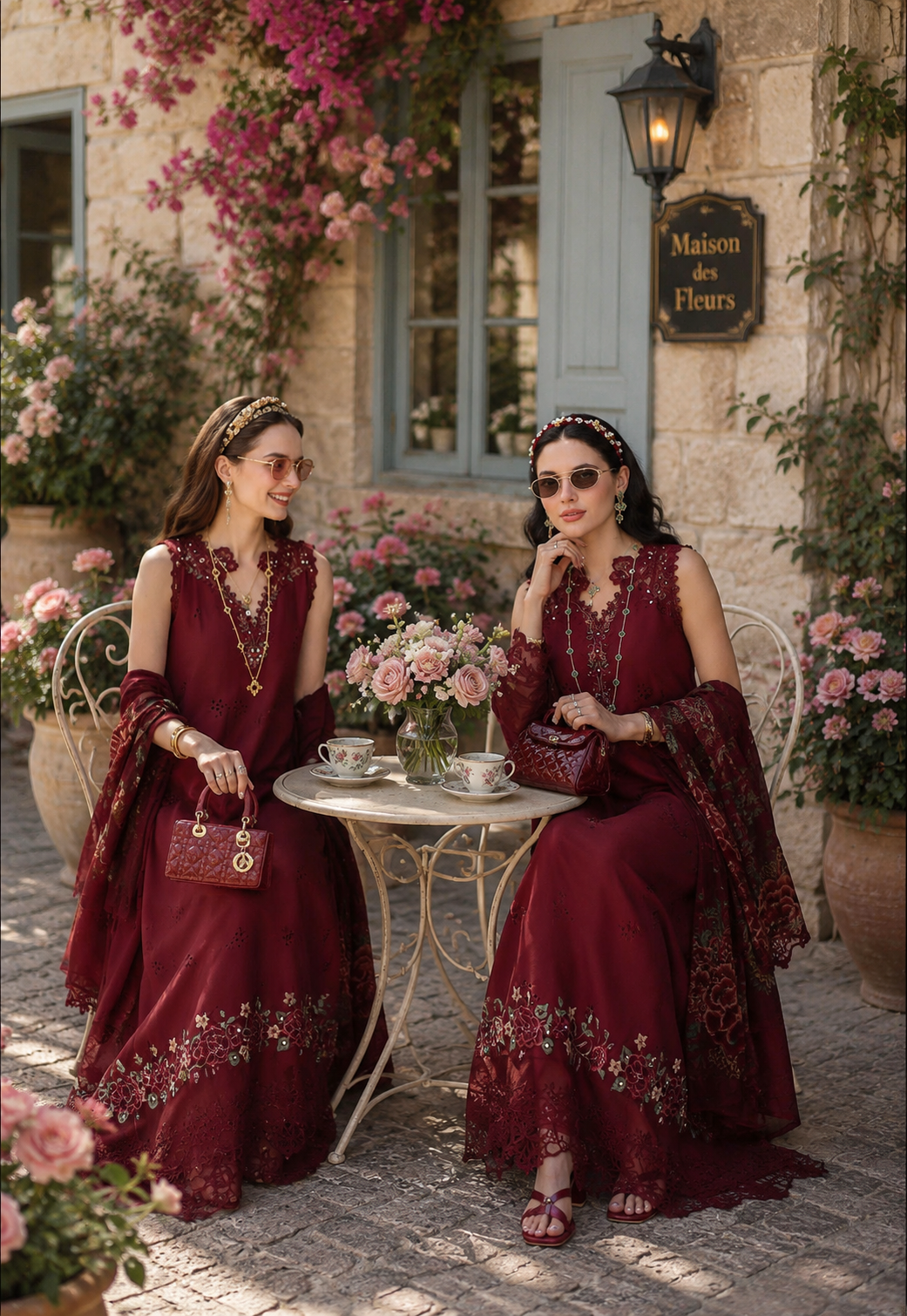 Noor Eid Printskhas Lawn – D14 – Ruby Royale