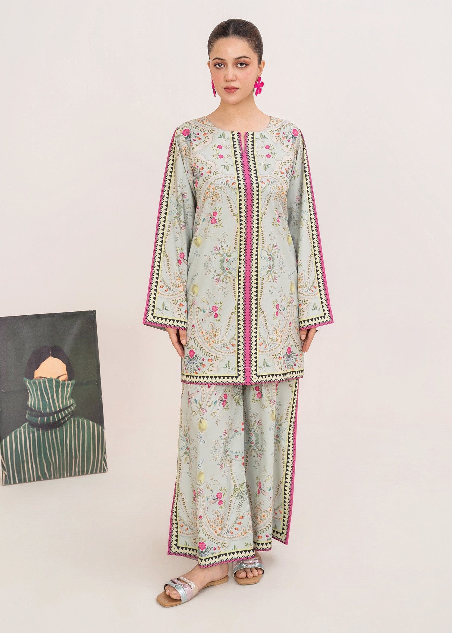 silk Co Ord Sets in Grey