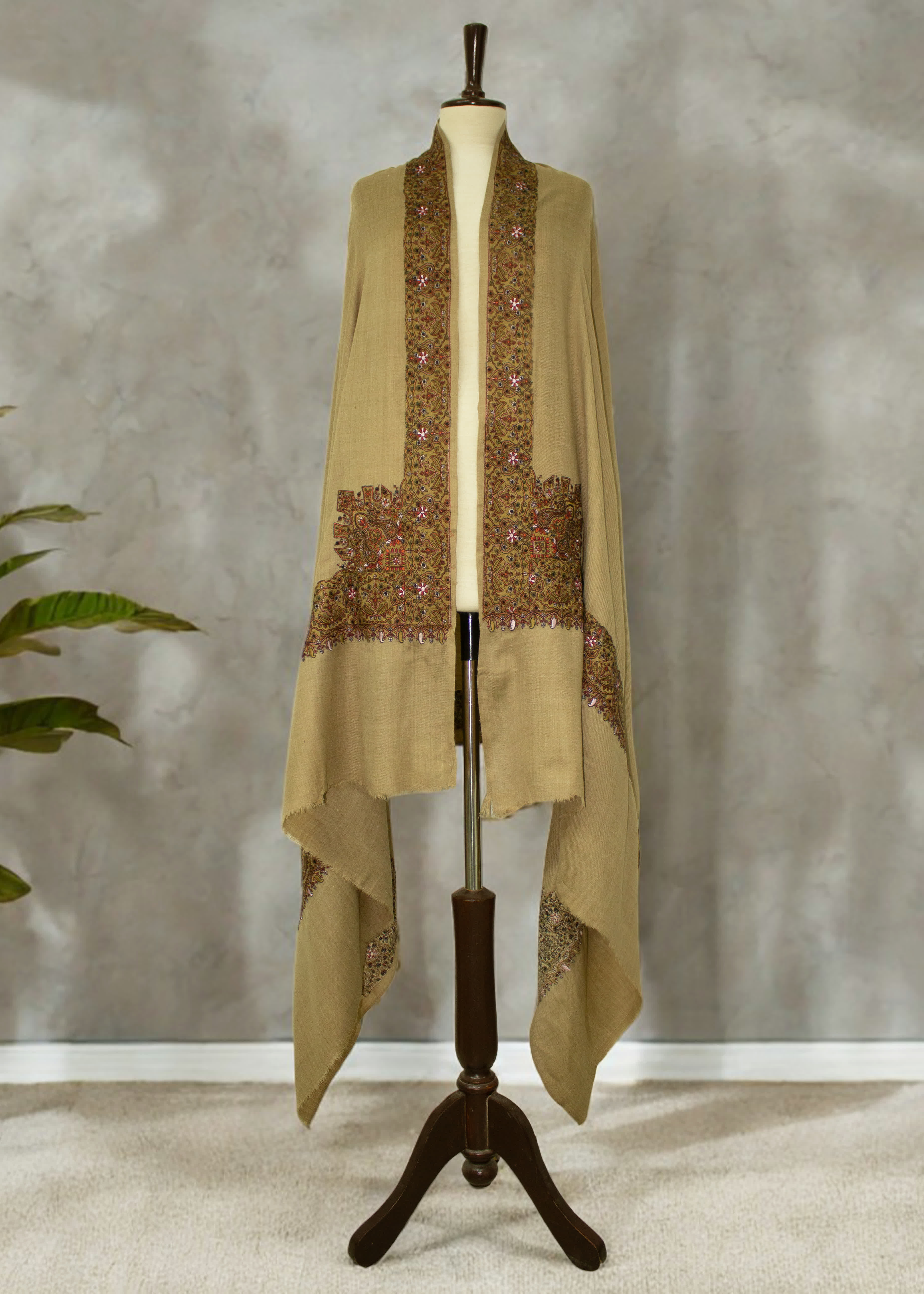 Shawl in Khaki brown Color by - Trendy Women Shawl VSY0242