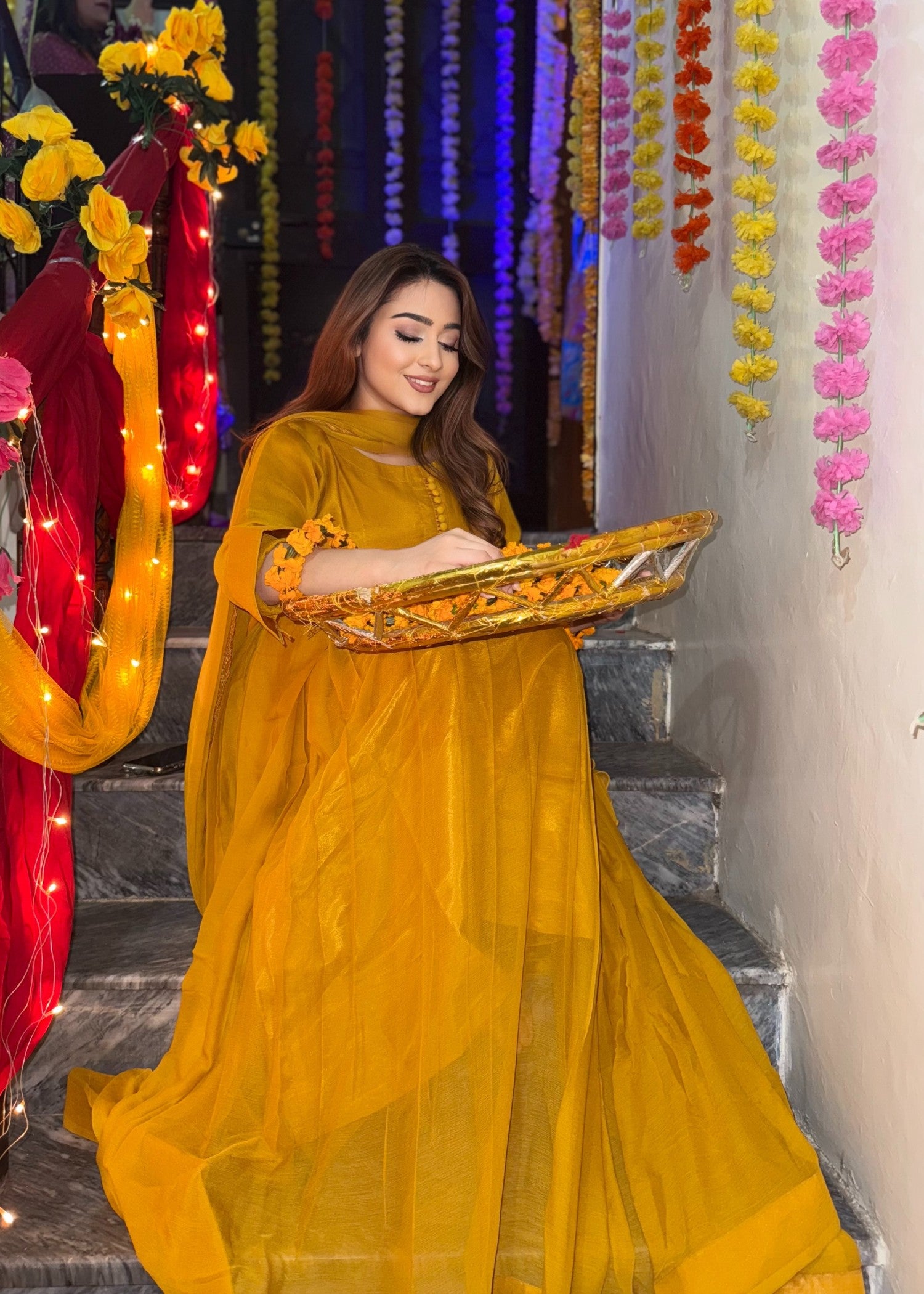 chiffon Maxi in Mustard