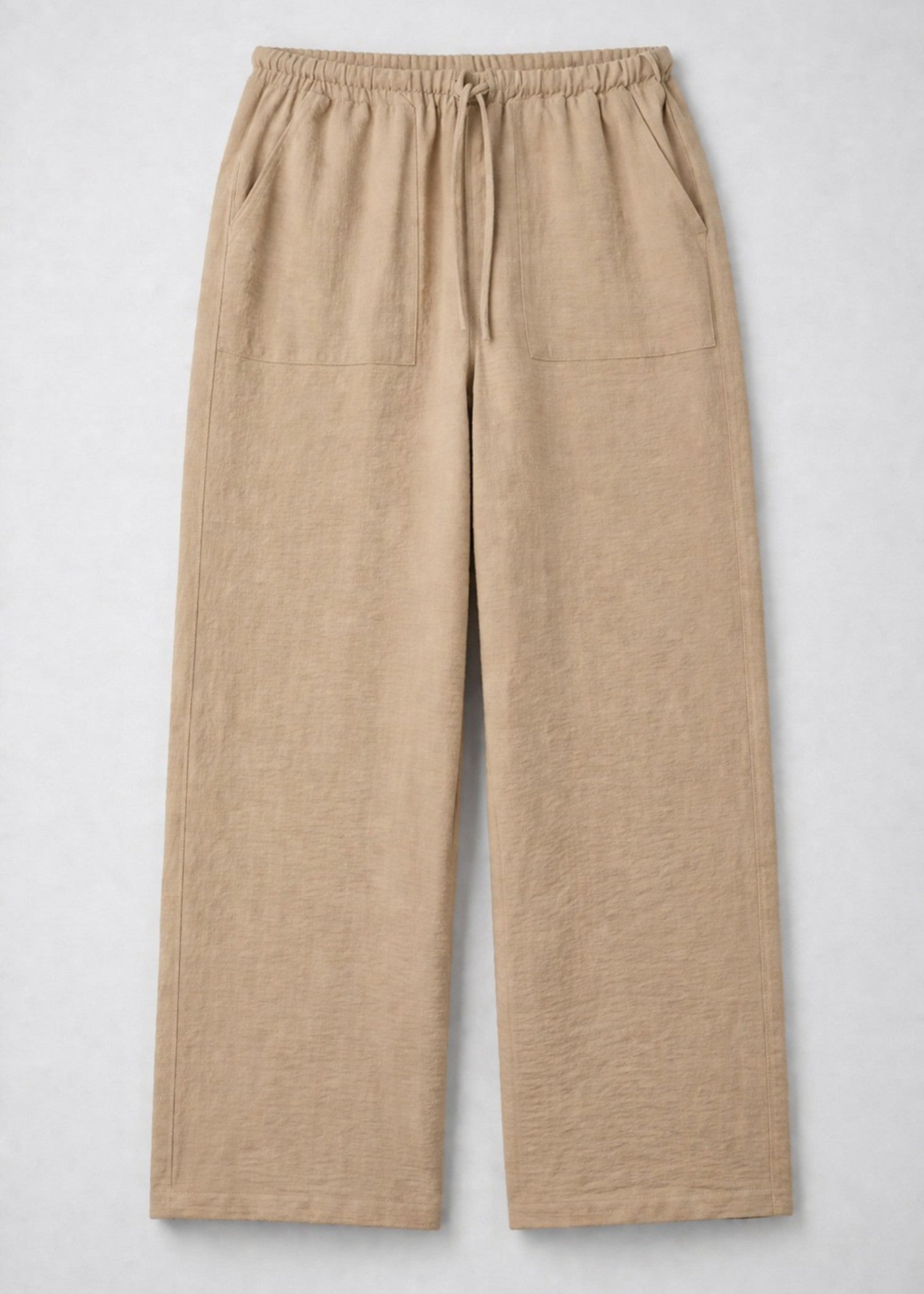 seersucker Trousers in Beige