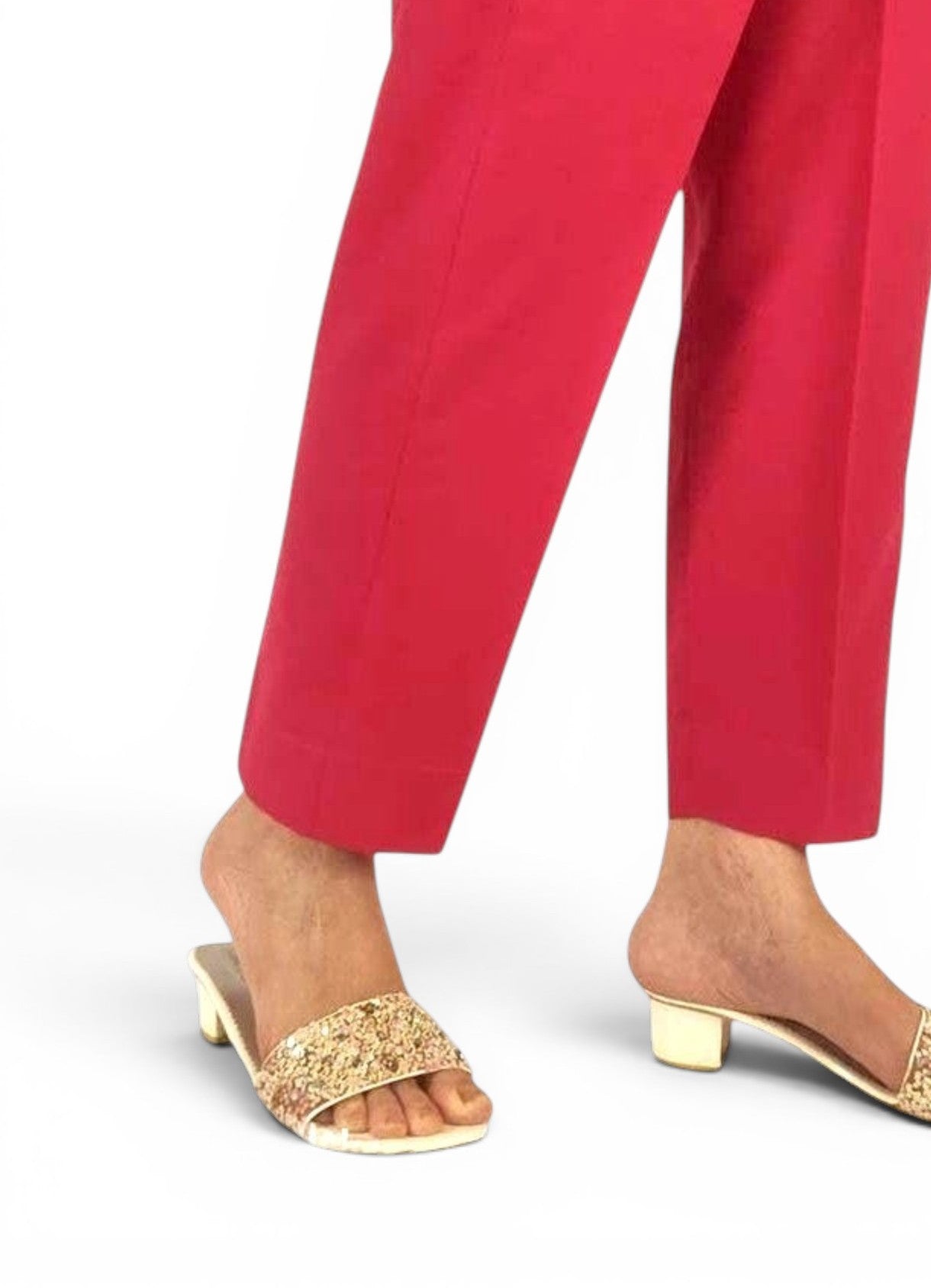 cotton Trousers in Fuchsia