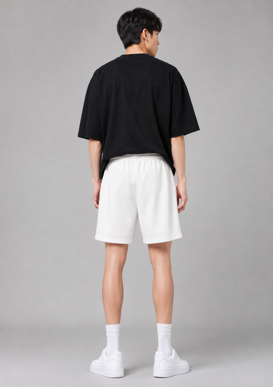 french terry Shorts in Off-white