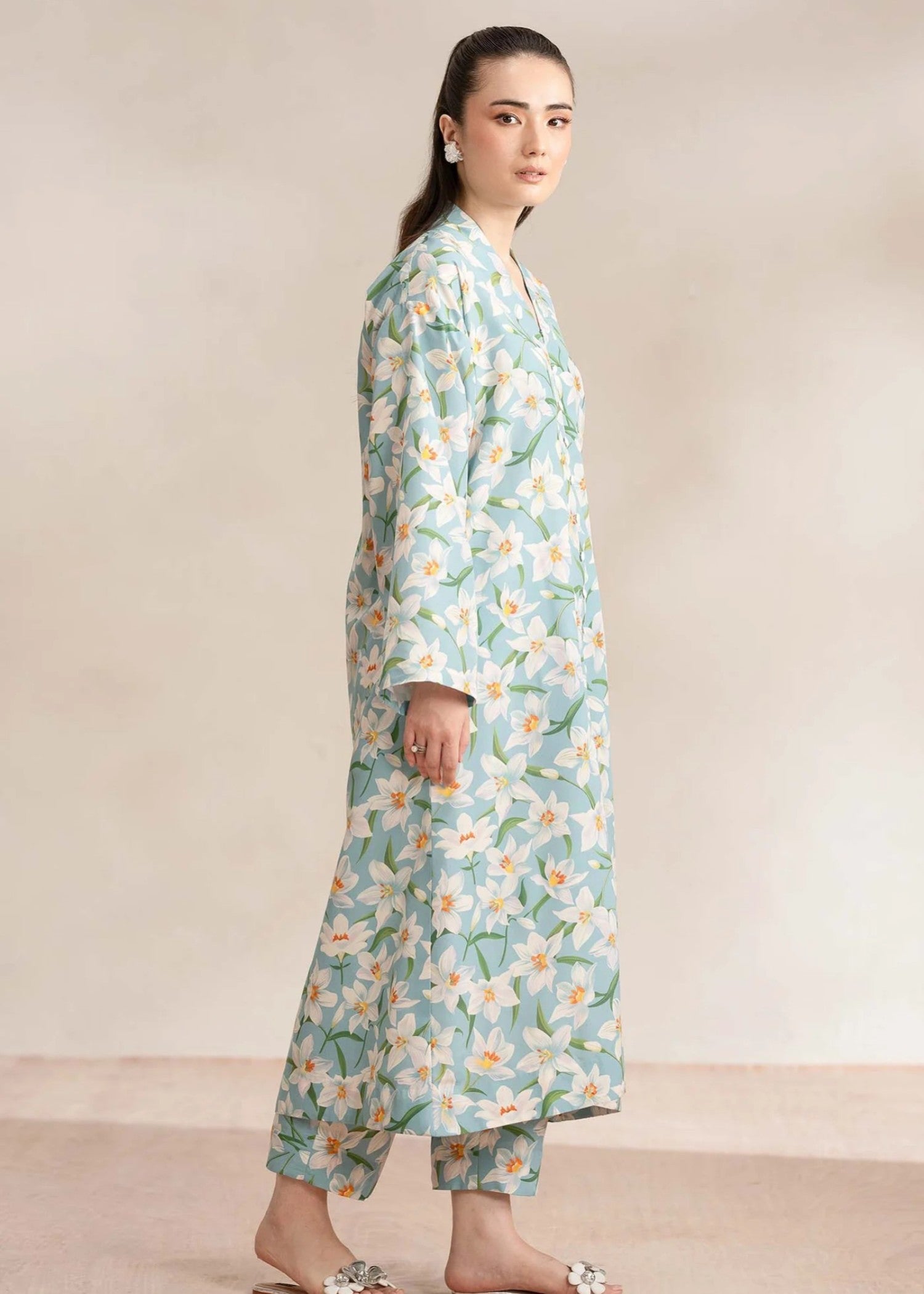 cotton Co Ord Sets in Light blue