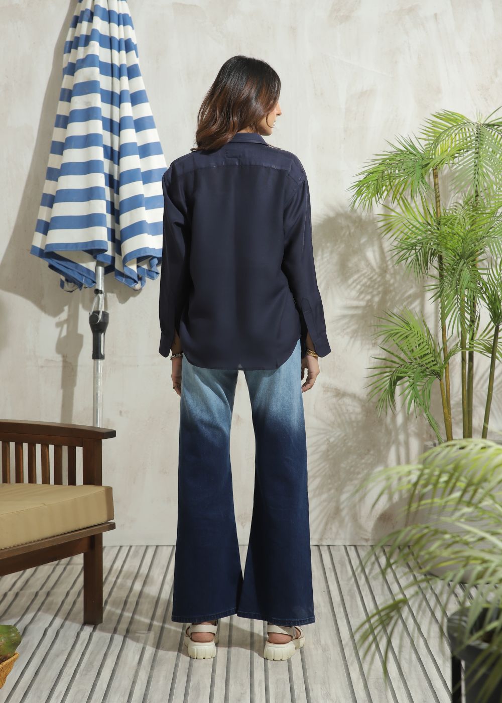 lawn Top in Midnight blue