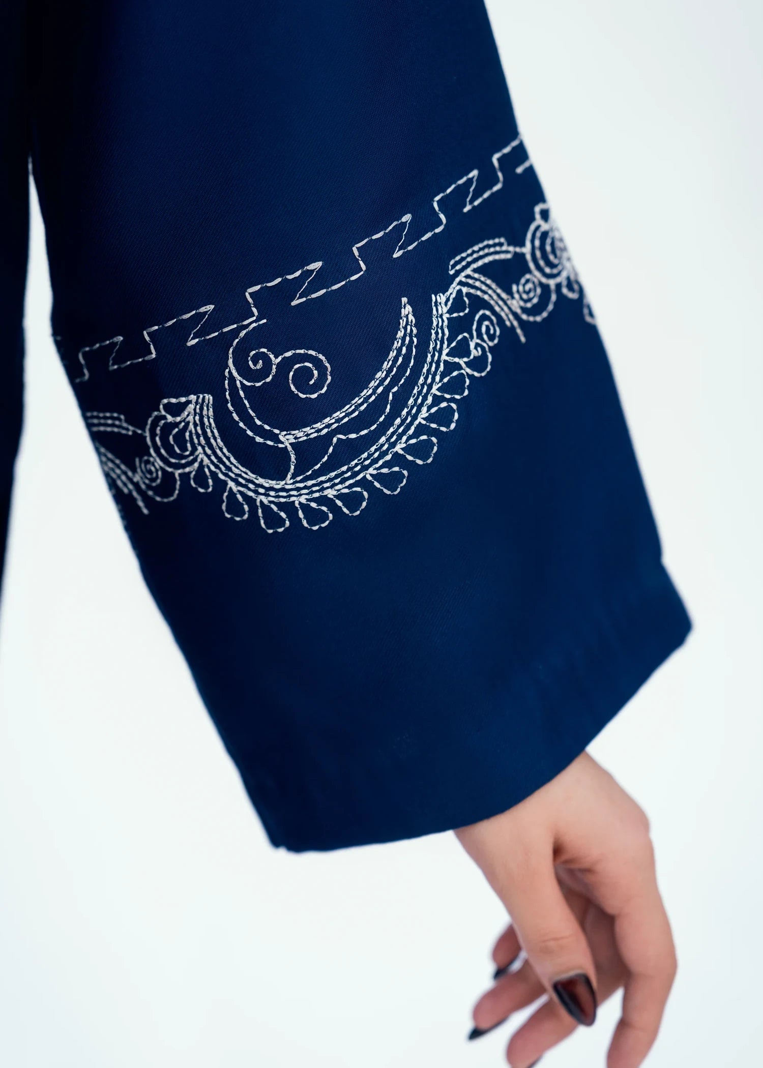 twill viscose Kurta Set in Royal blue