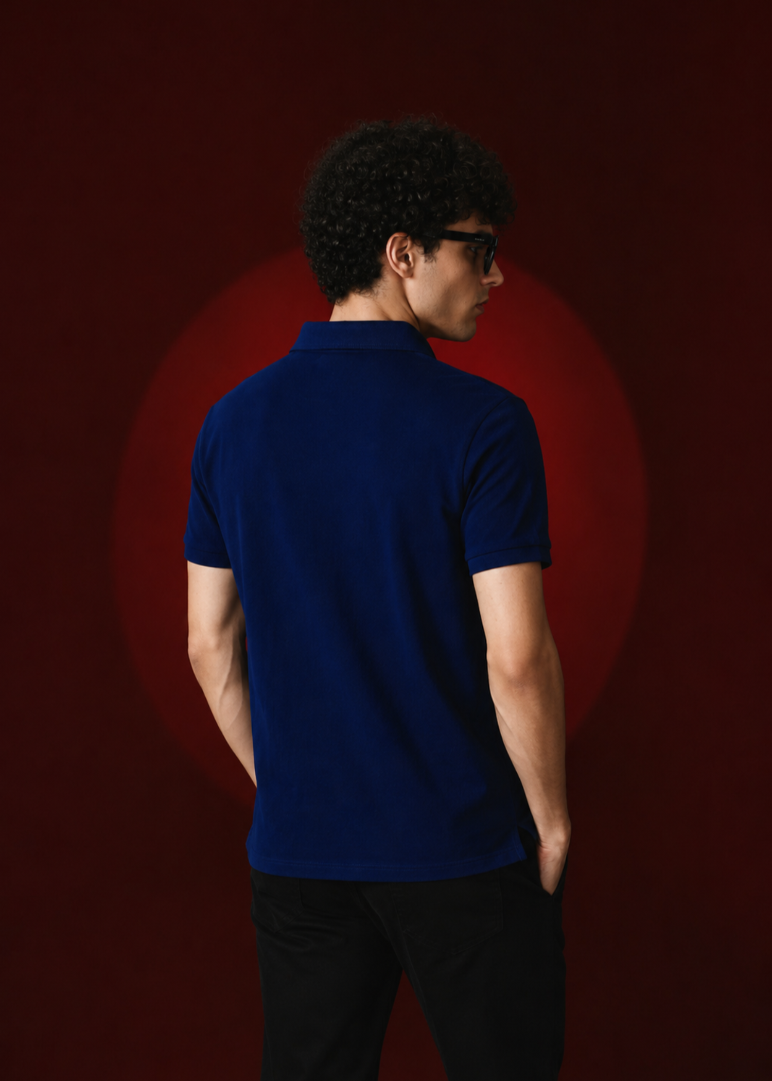 cotton jersey Polo Shirt in Dark blue by Grab By The Shoppe