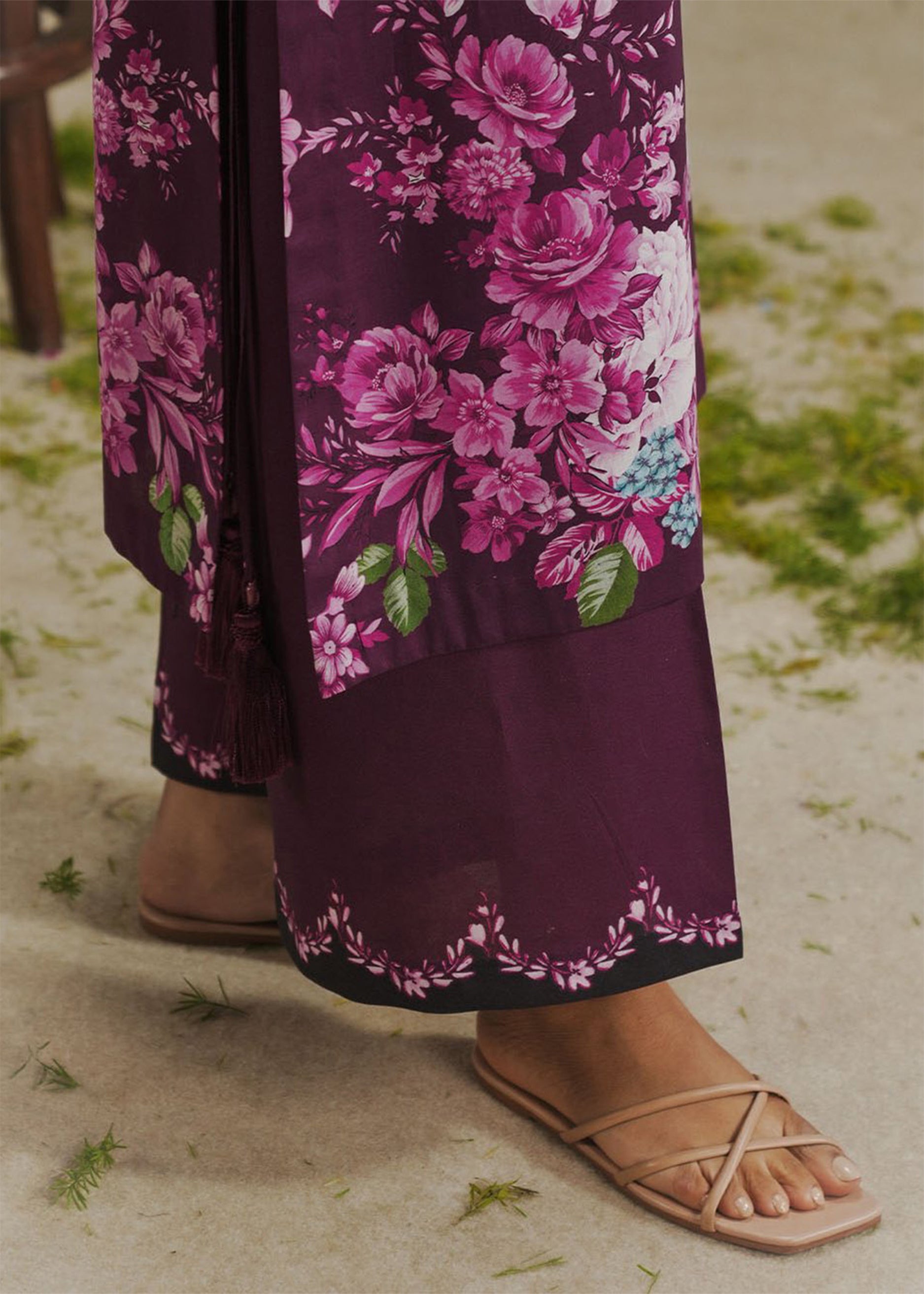 lawn Unstitched in Mulberry