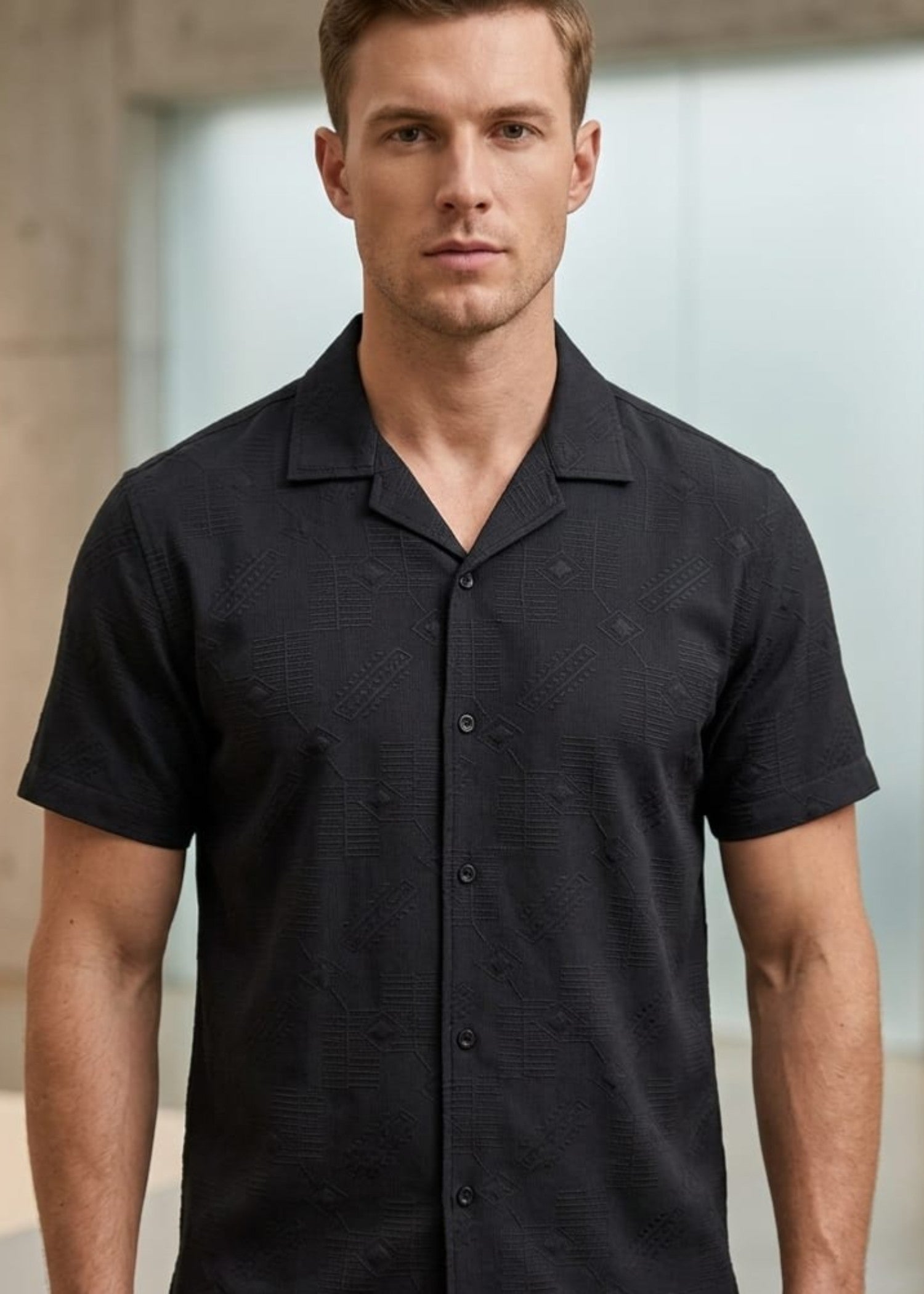 cotton Casual Shirt in Dark grey