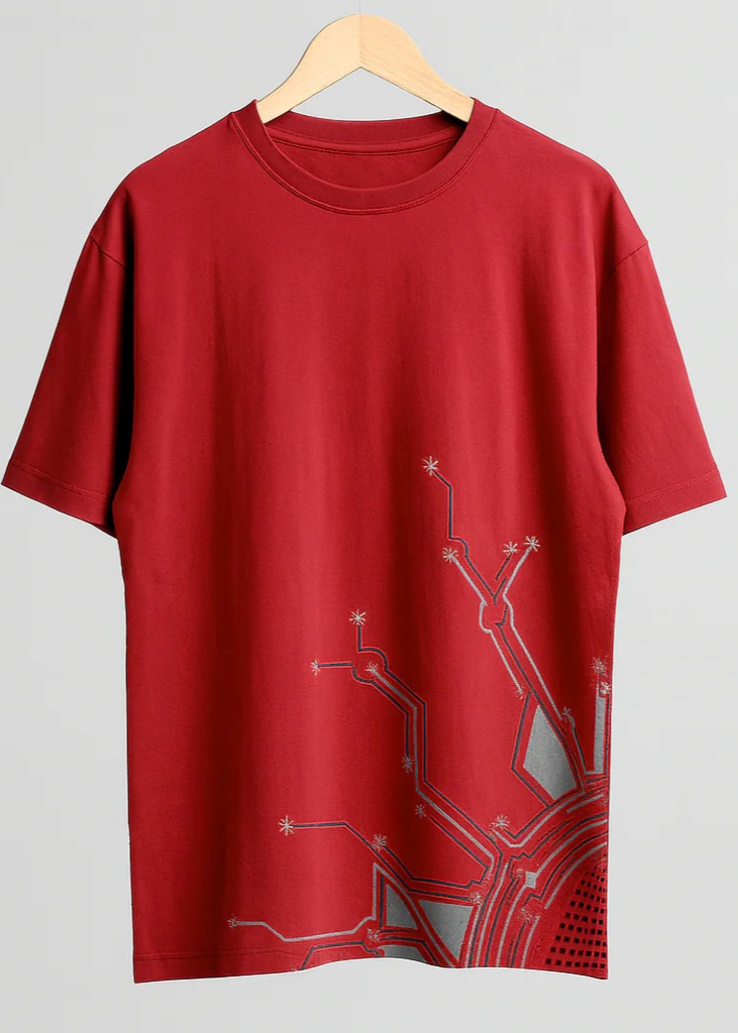 polycotton T Shirt in Red