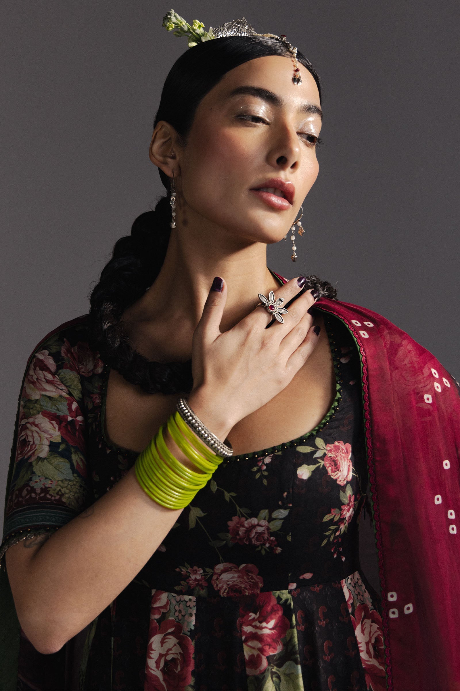 Anarkali Festive Luxury Lawn – Shehzadi-D5