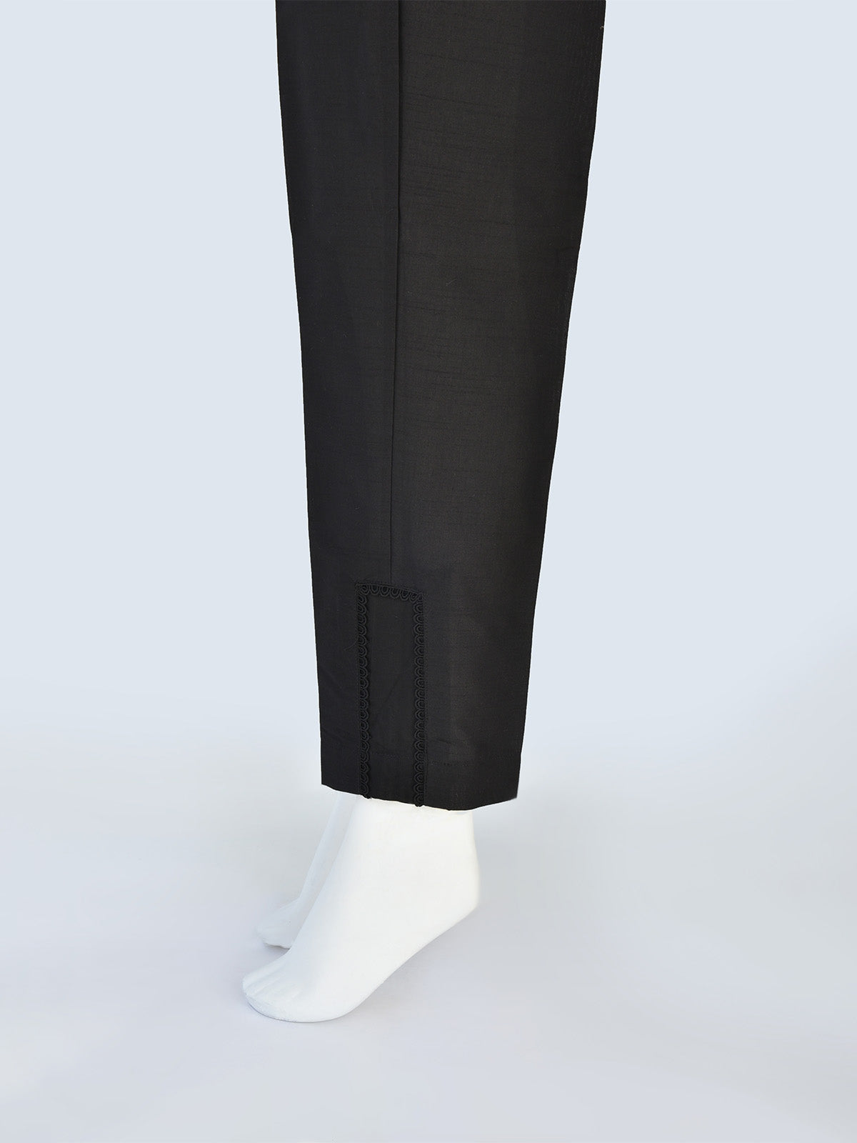 polyester-silk blend Trousers in Black