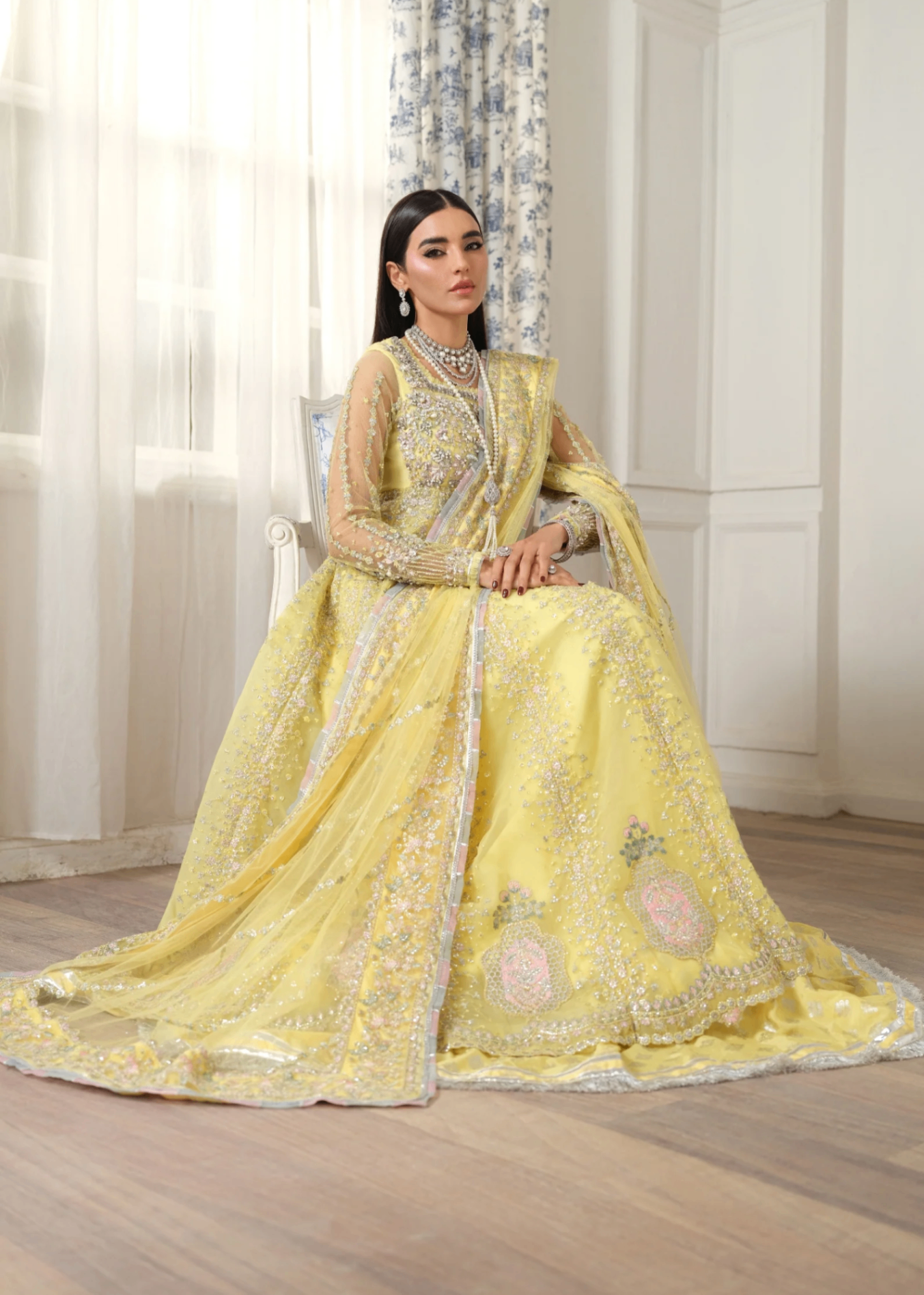 chiffon Unstitched in Yellow