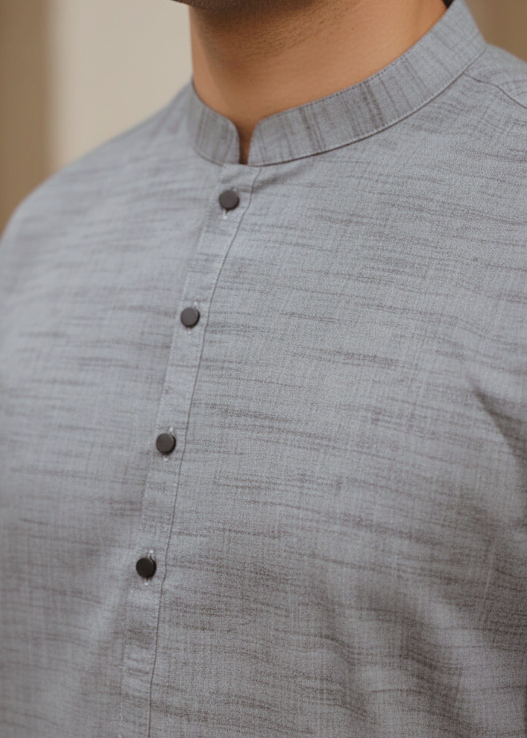 cotton linen Kurta in Slate grey