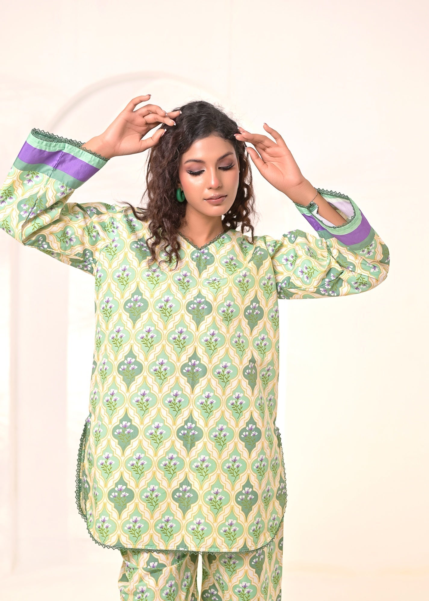 poly silk Co Ord Sets in Multi