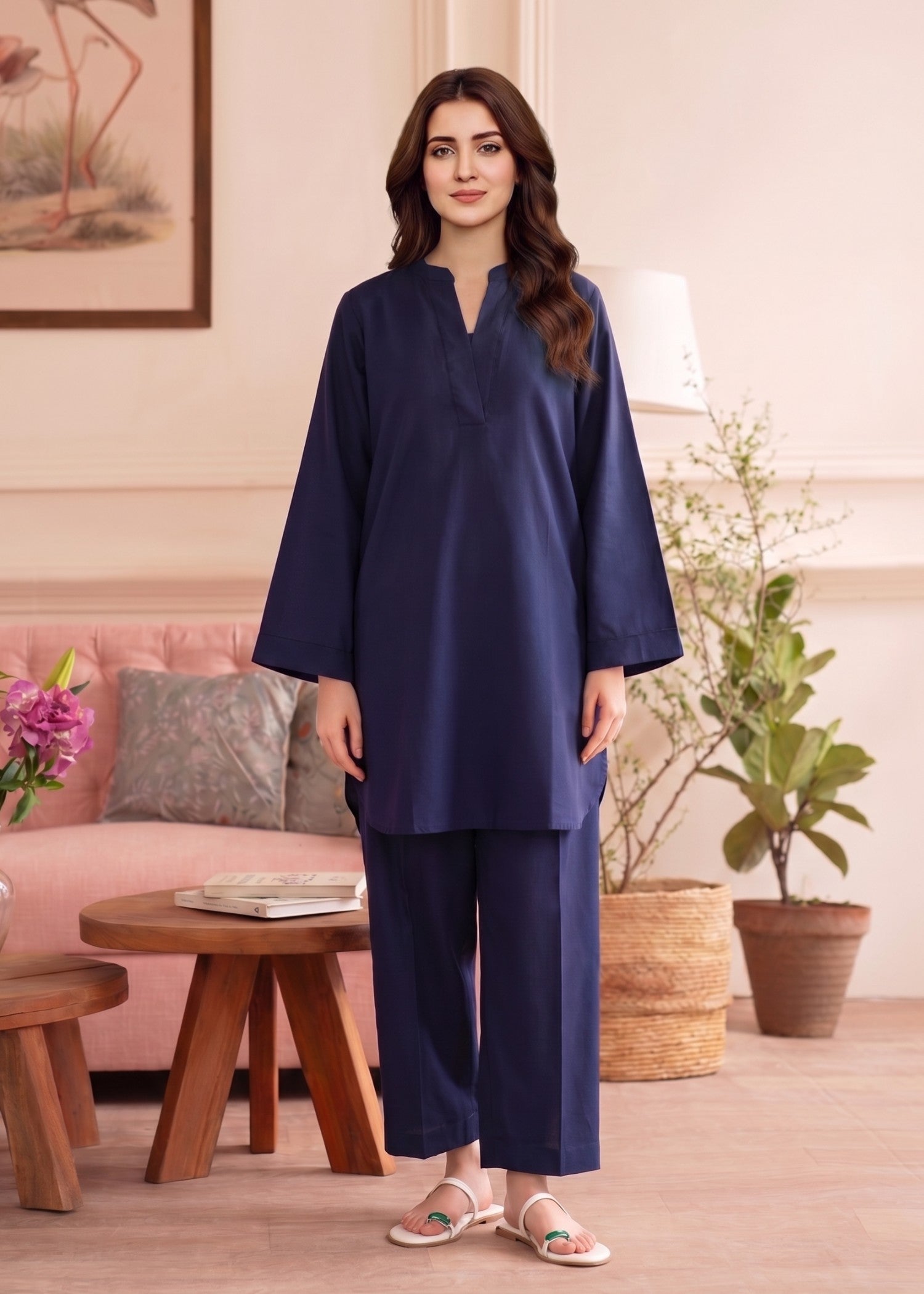 dhanak Co Ord Sets in Dark blue