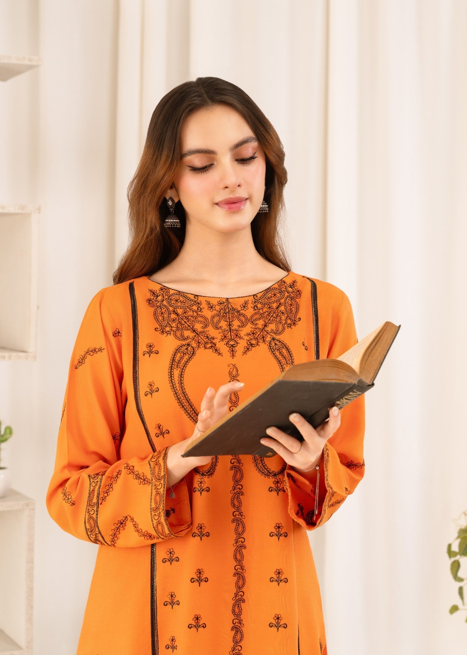 cotton viscose Co Ord Sets in Orange