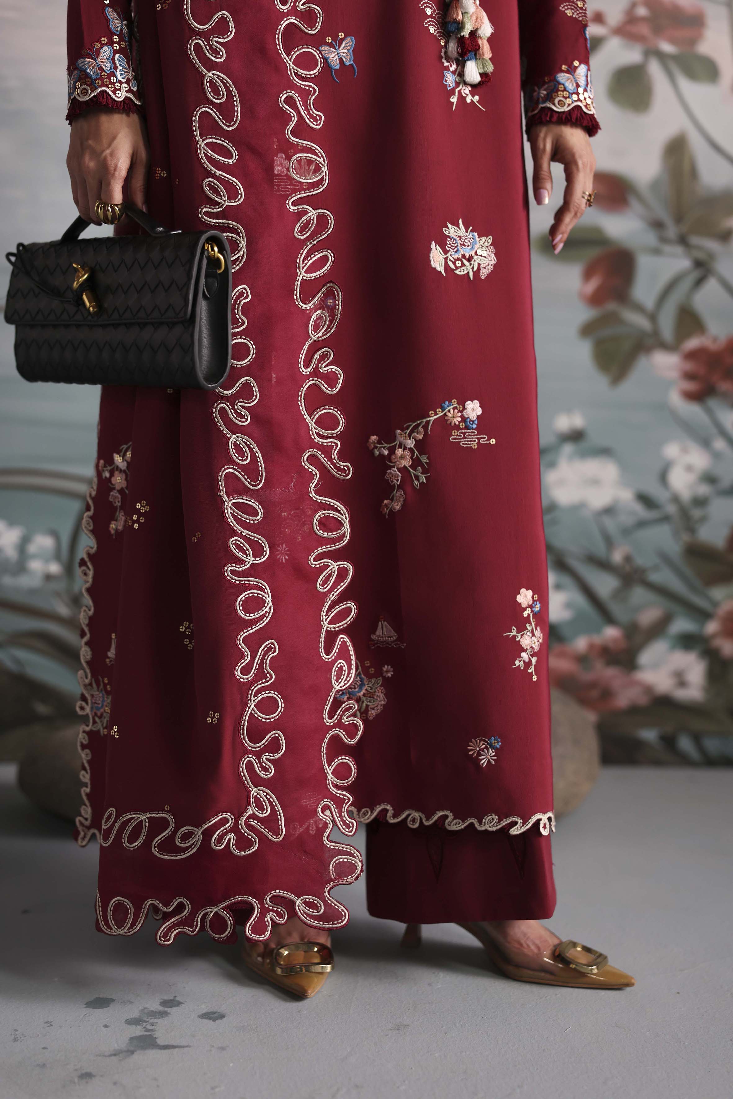silk Angrakha in Red