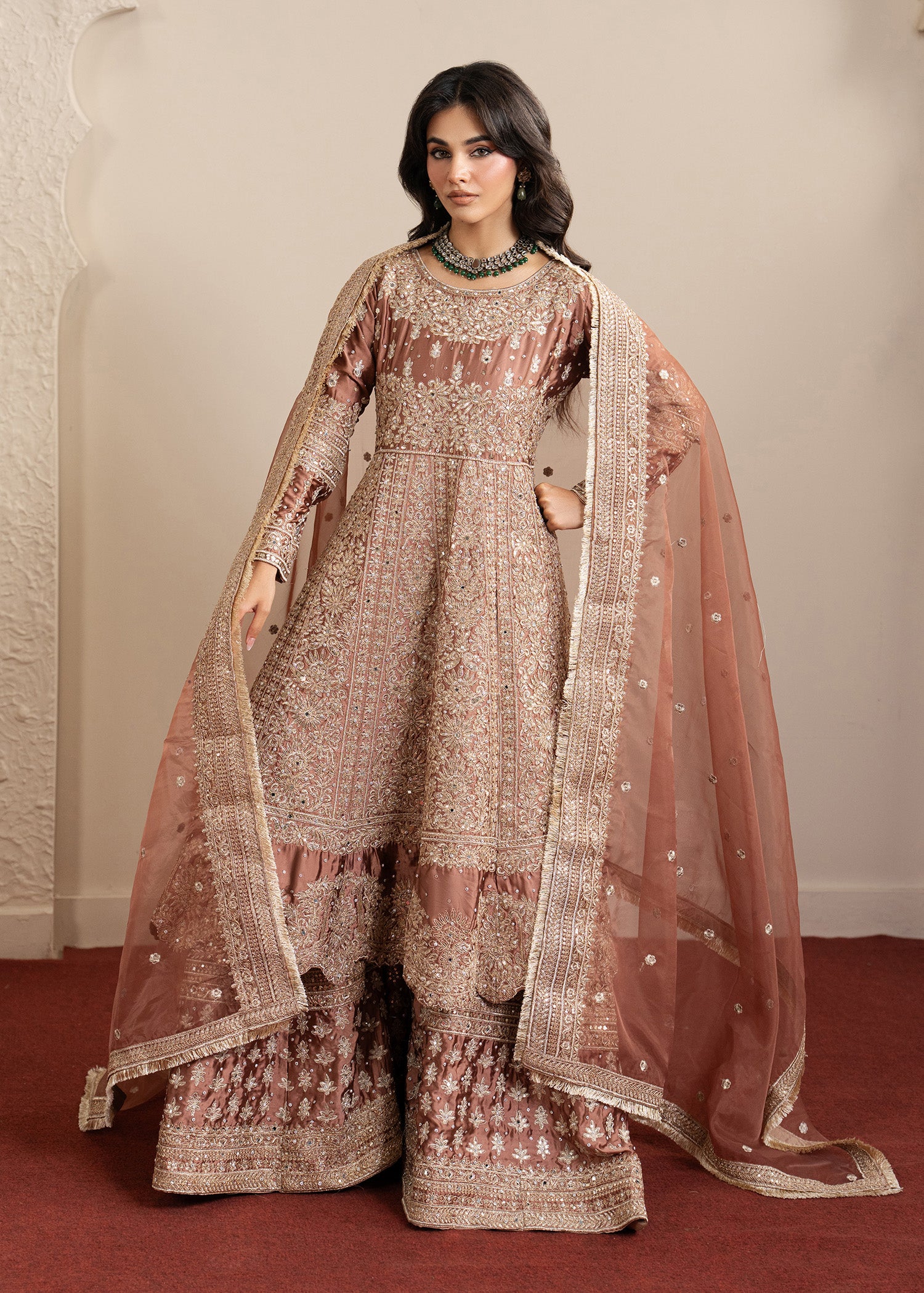 charmuse/shamooz Pishwas in Rosewood
