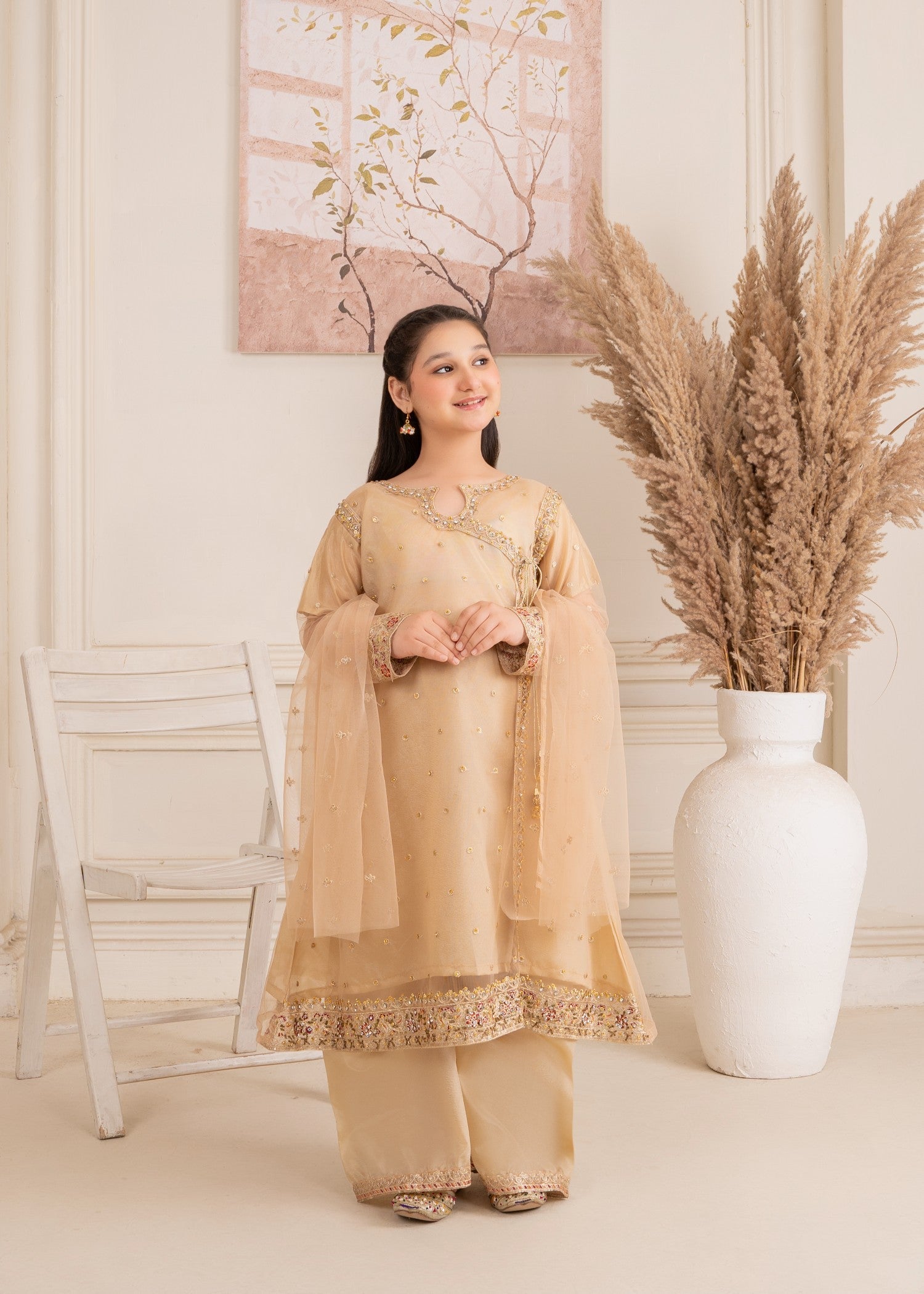 net Angrakha in Beige