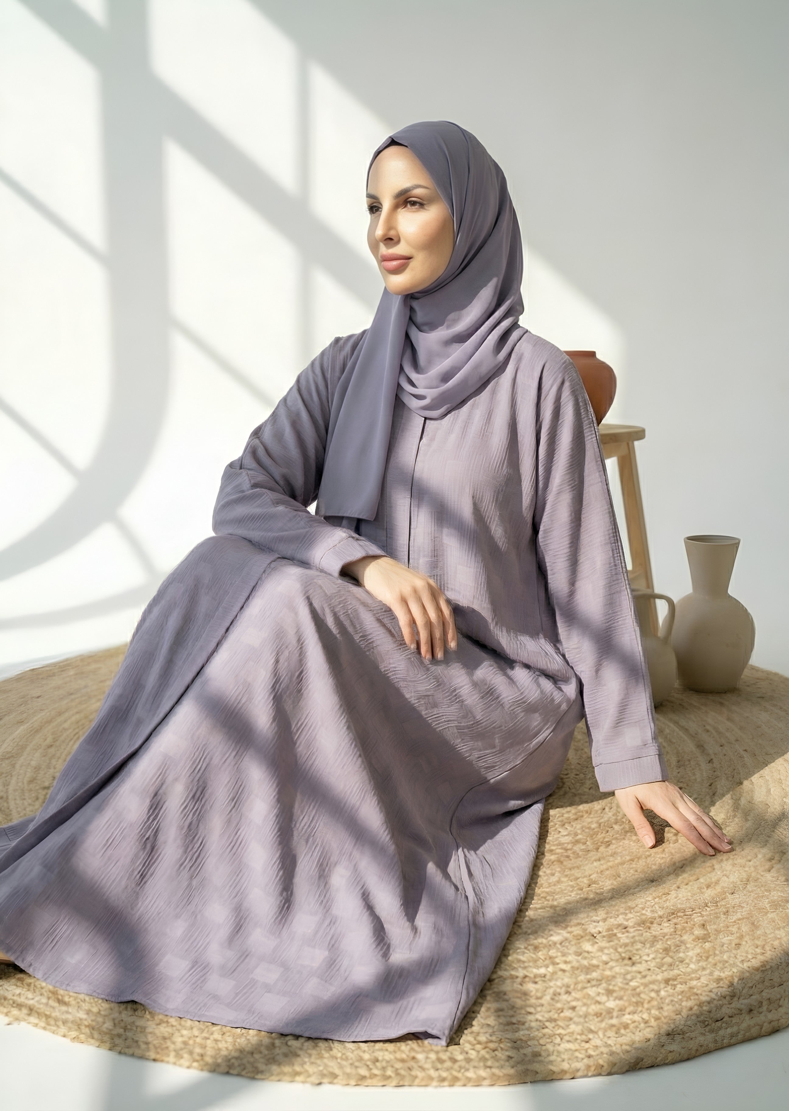 nidha Abaya in Lavender