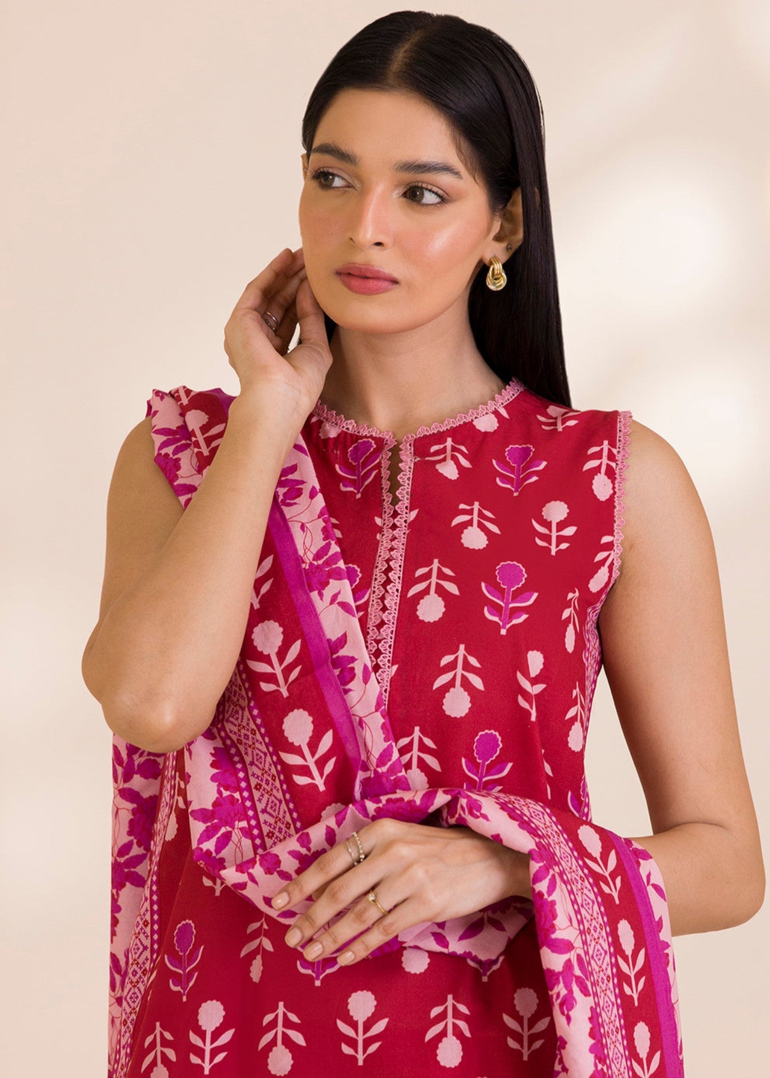 cotton Unstitched in Red