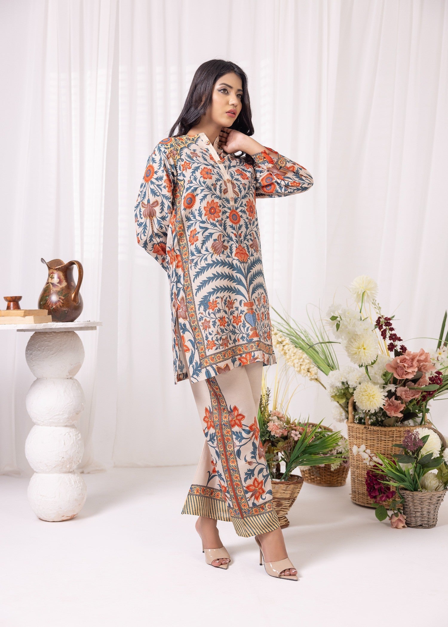 crepe Co Ord Sets in Orange