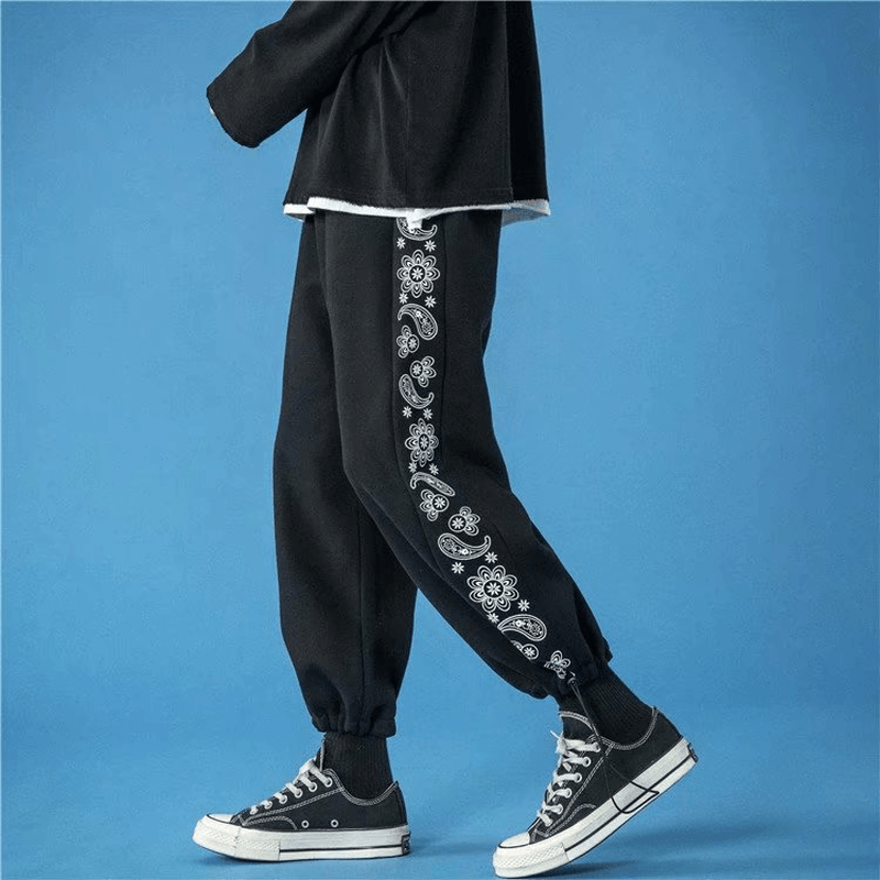 Loose Tie Foot Casual Trousers Men'S Fashion