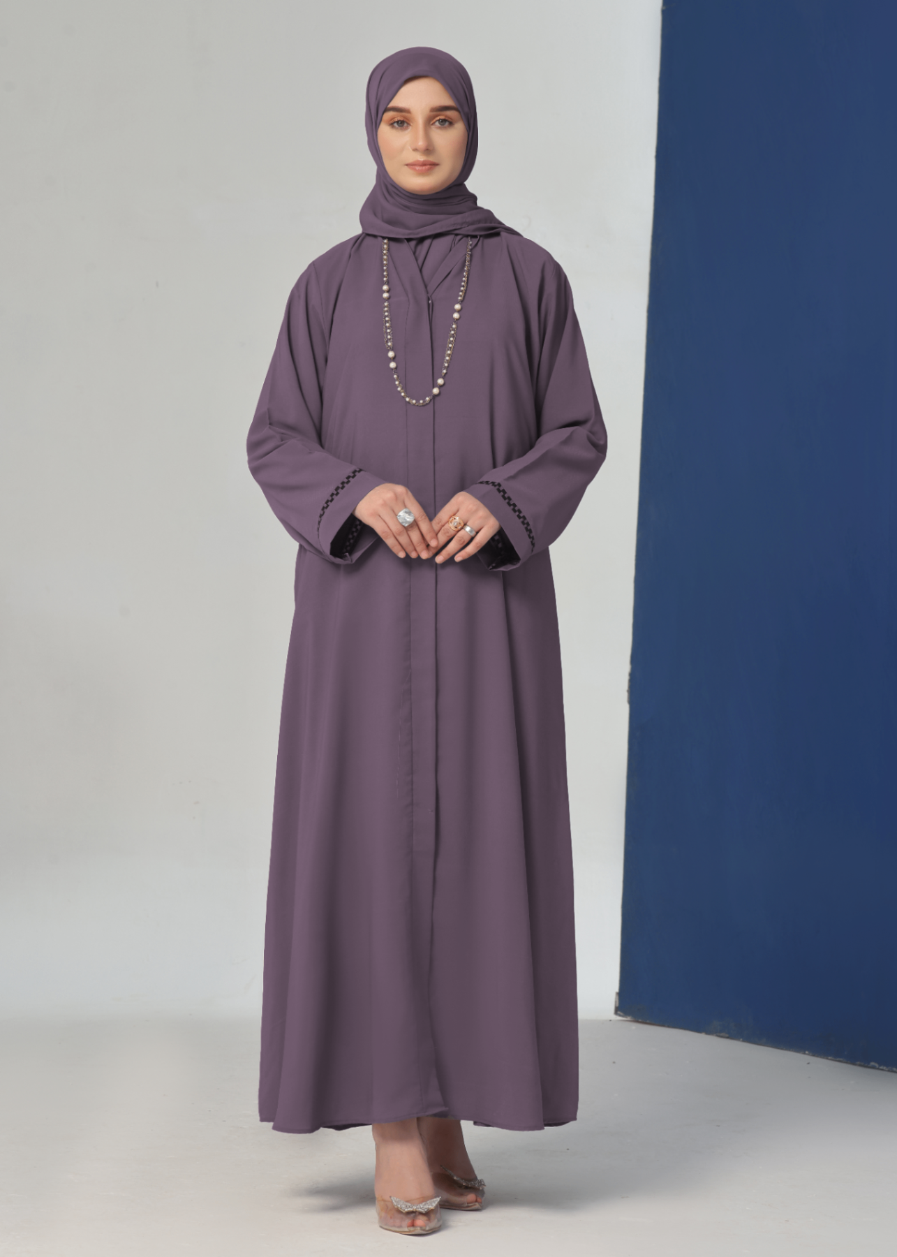 georgette Abaya in Mauve
