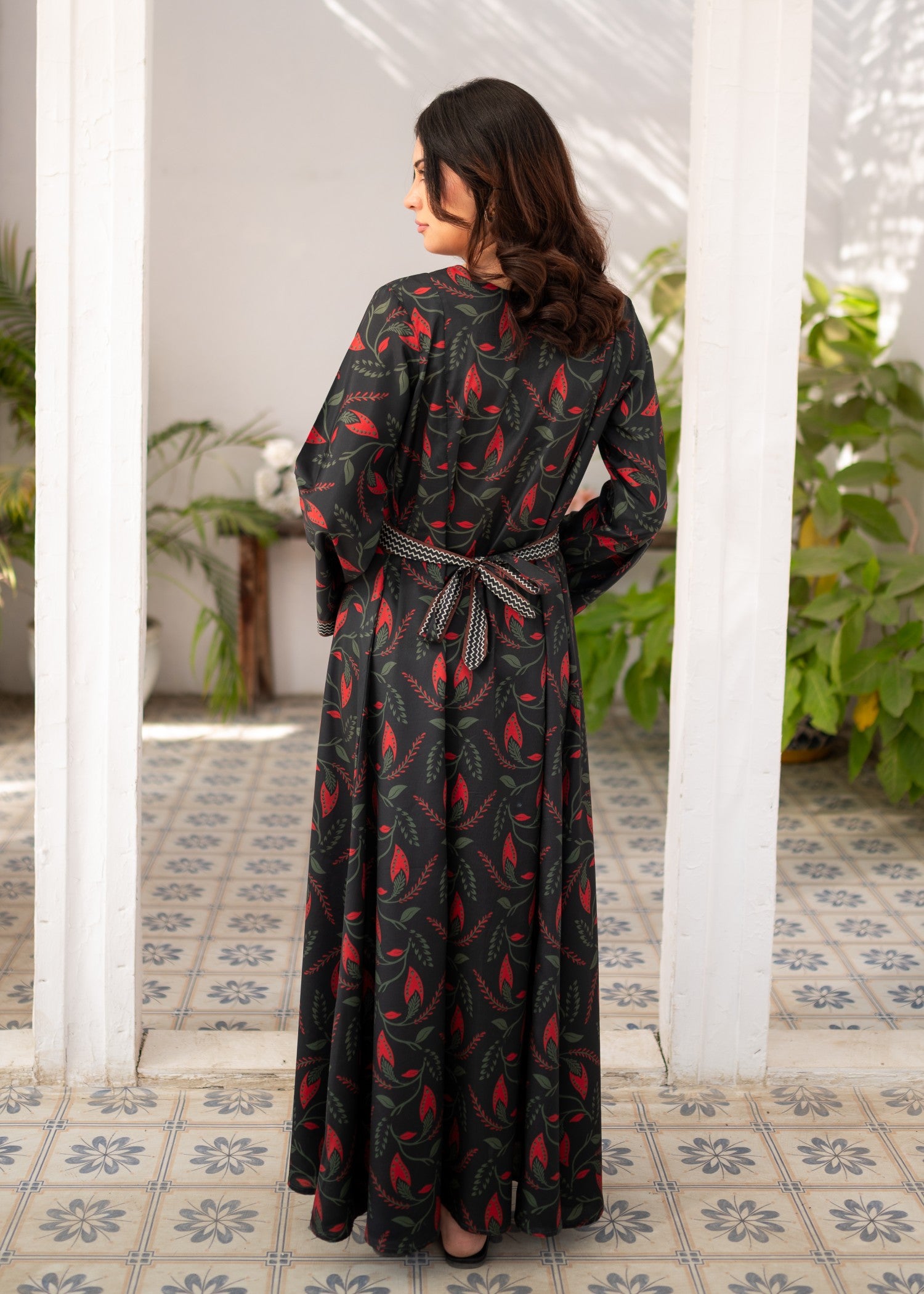 crepe Maxi in Charcoal