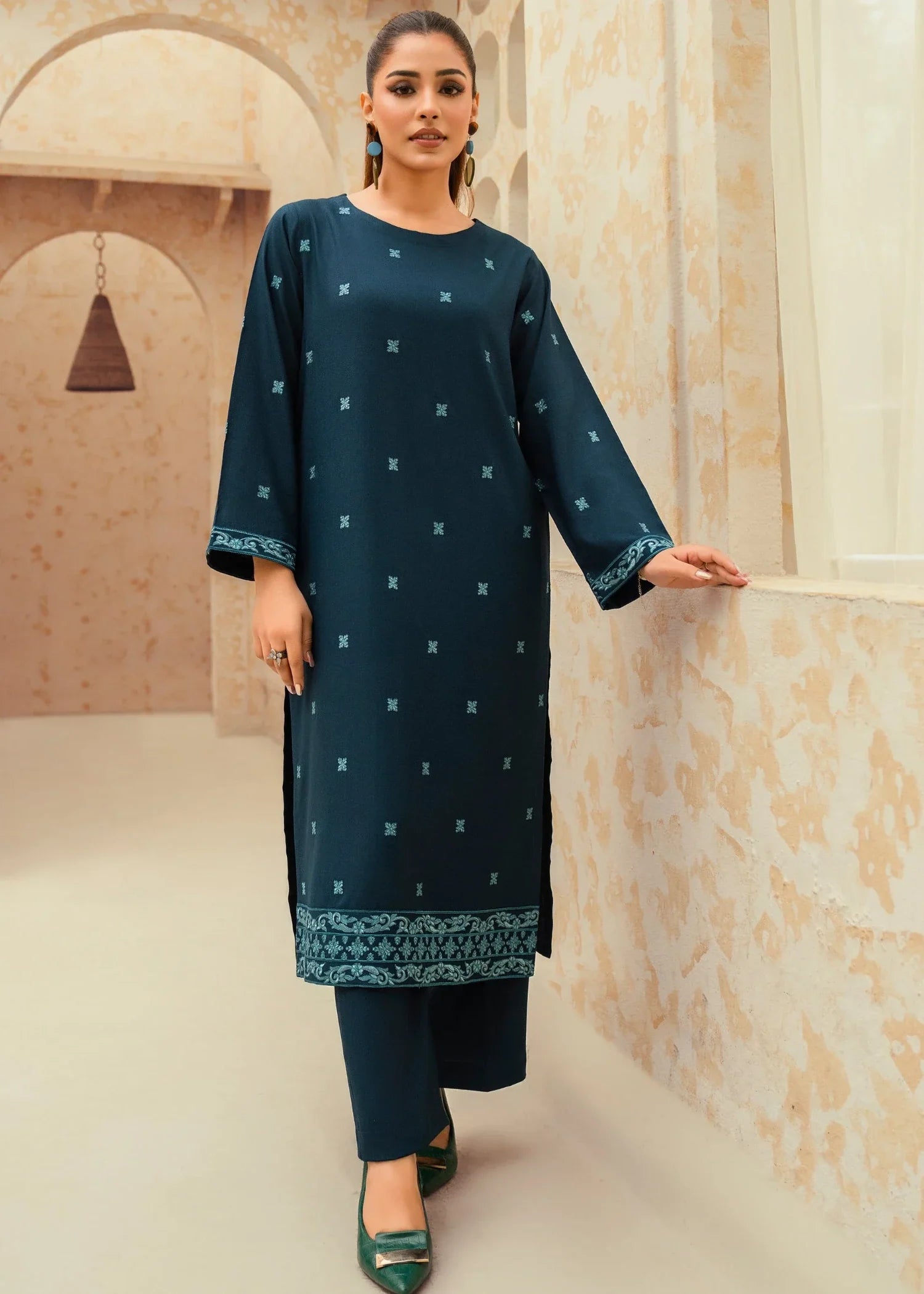 marina Kurta Set in Teal