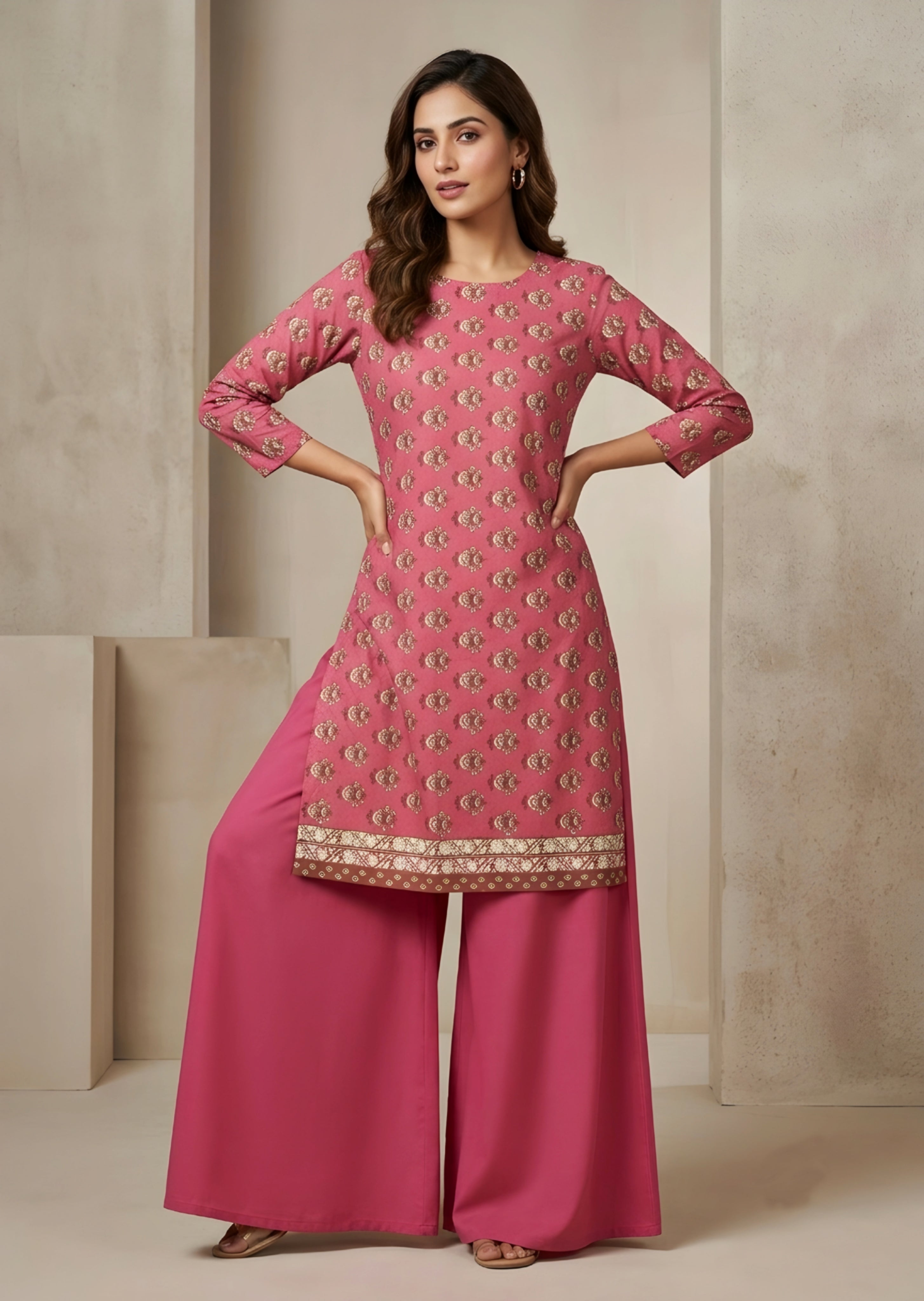 lawn Unstitched in Salmon, tomato red