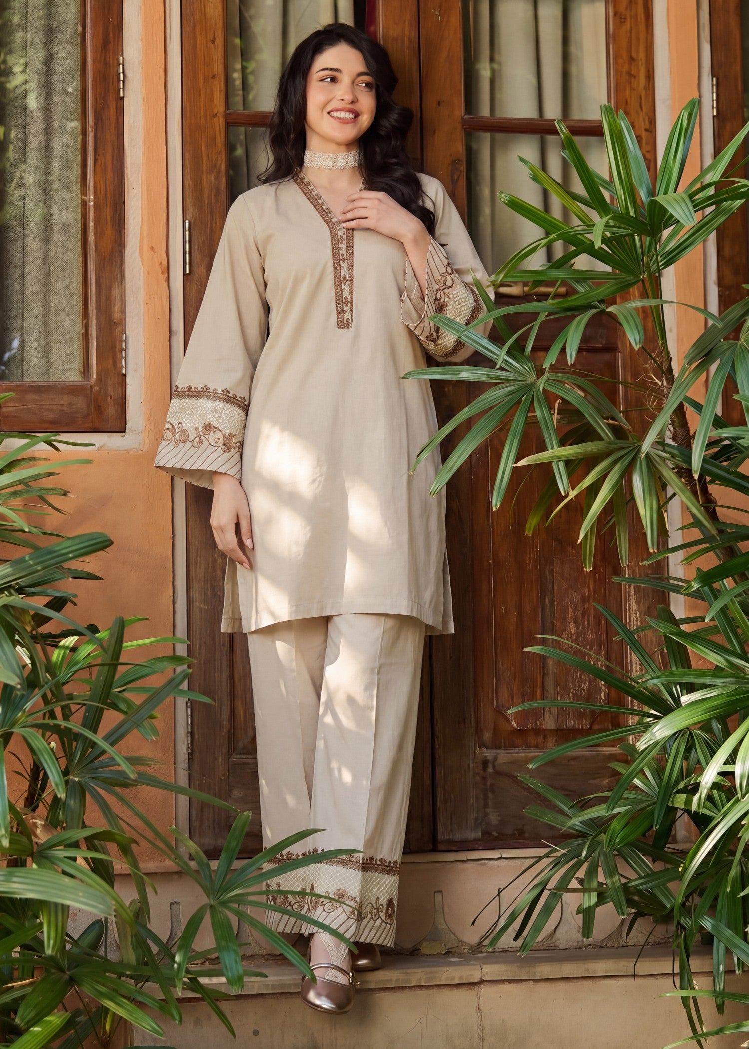 cotton Co Ord Sets in Ivory