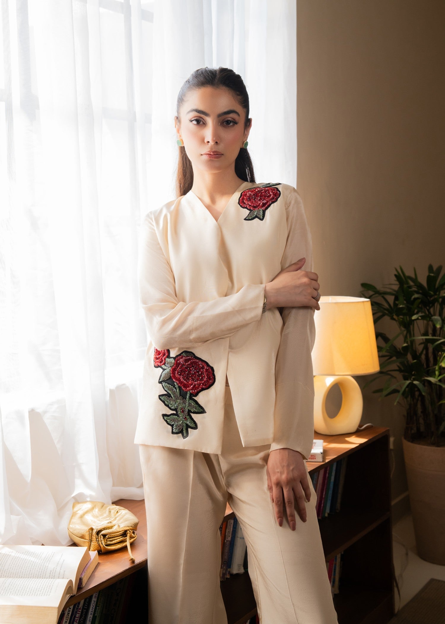 korean raw silk Co Ord Sets in Beige