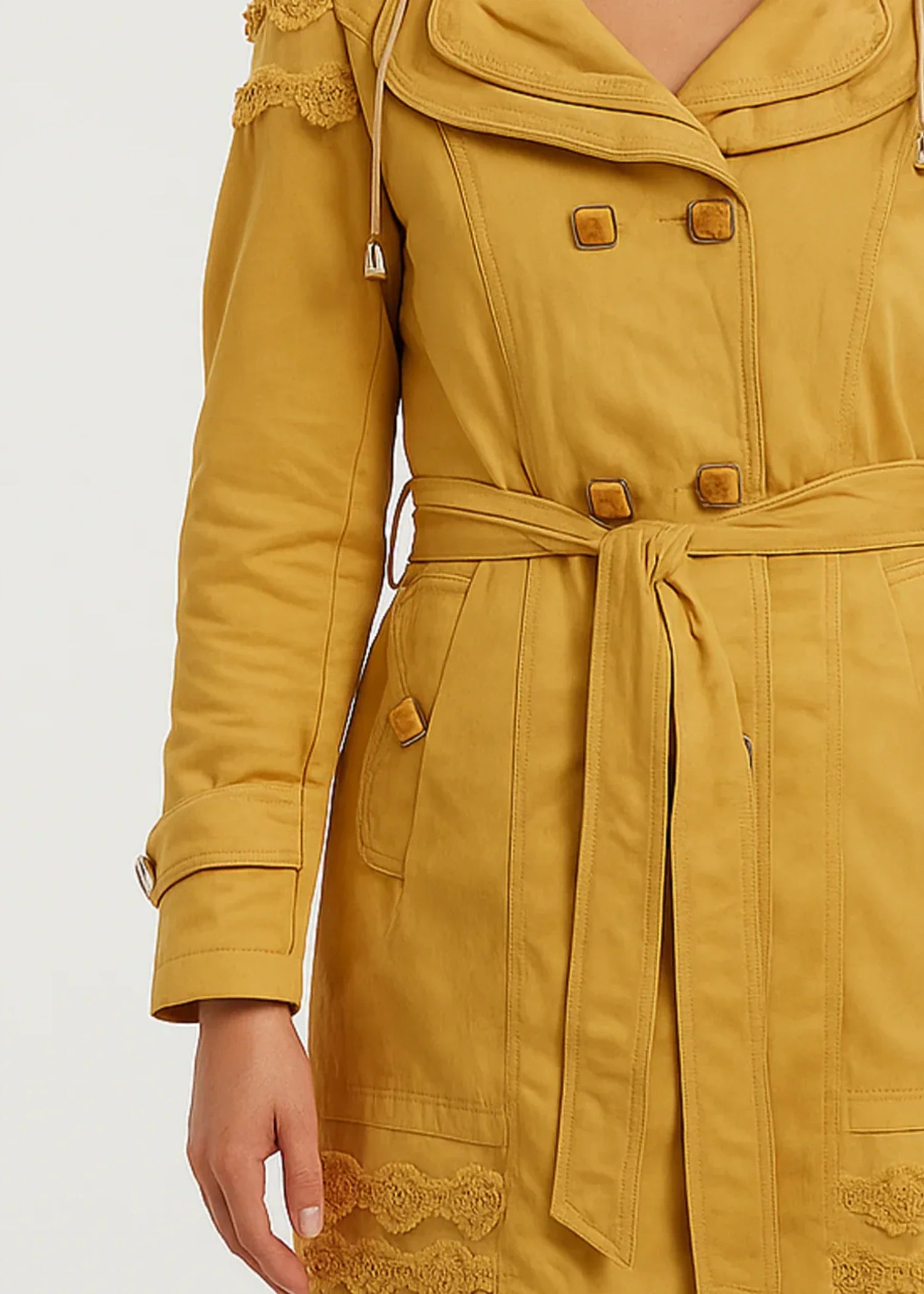 cotton Coat in Mustard