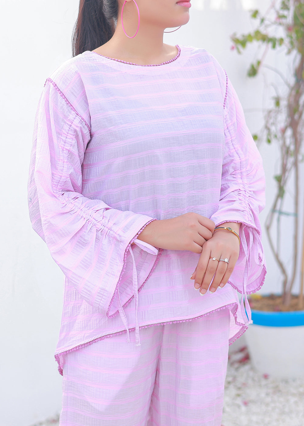 cotton Co ord Sets in Light pink