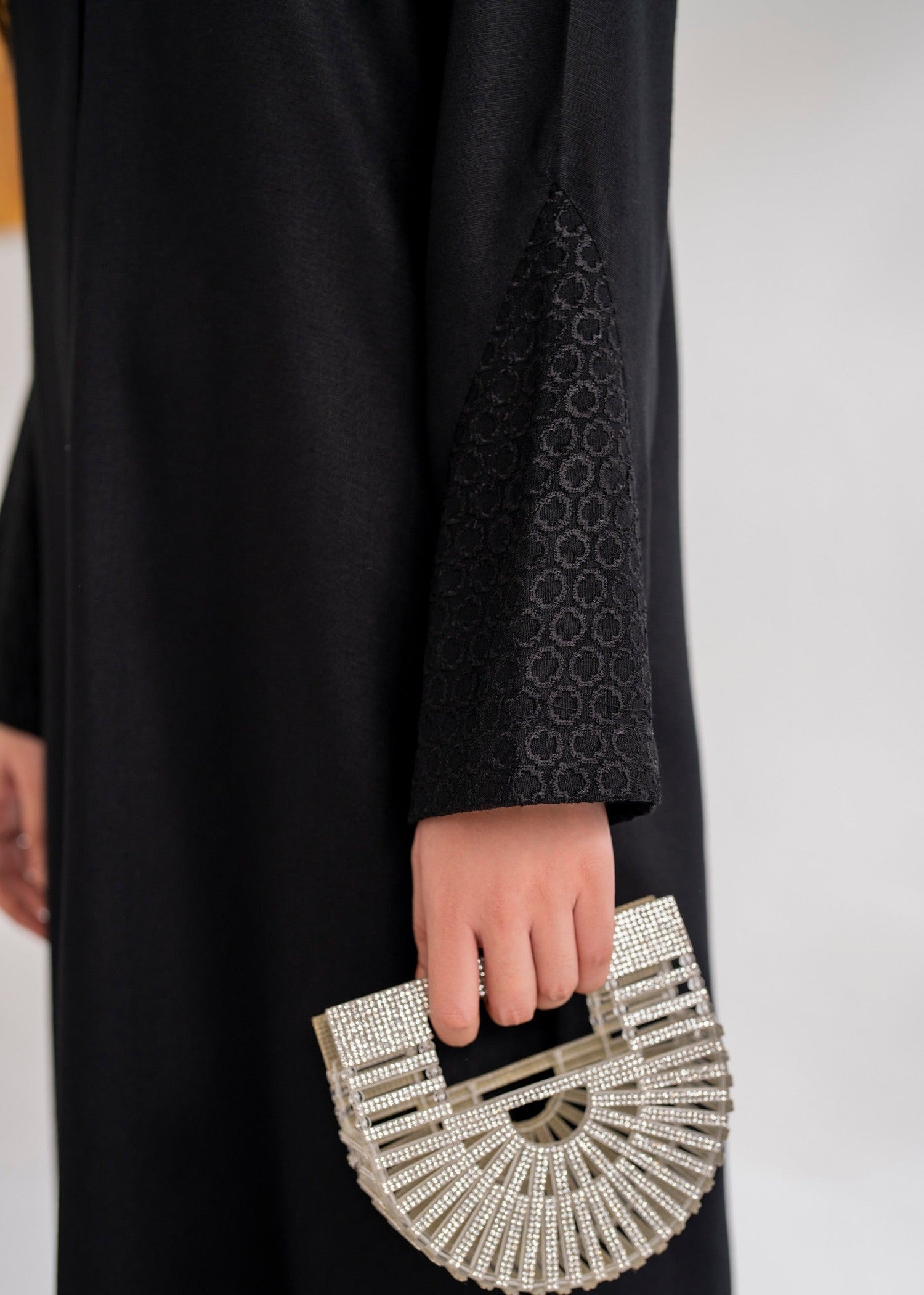 silk karandi Kurta Set in Black