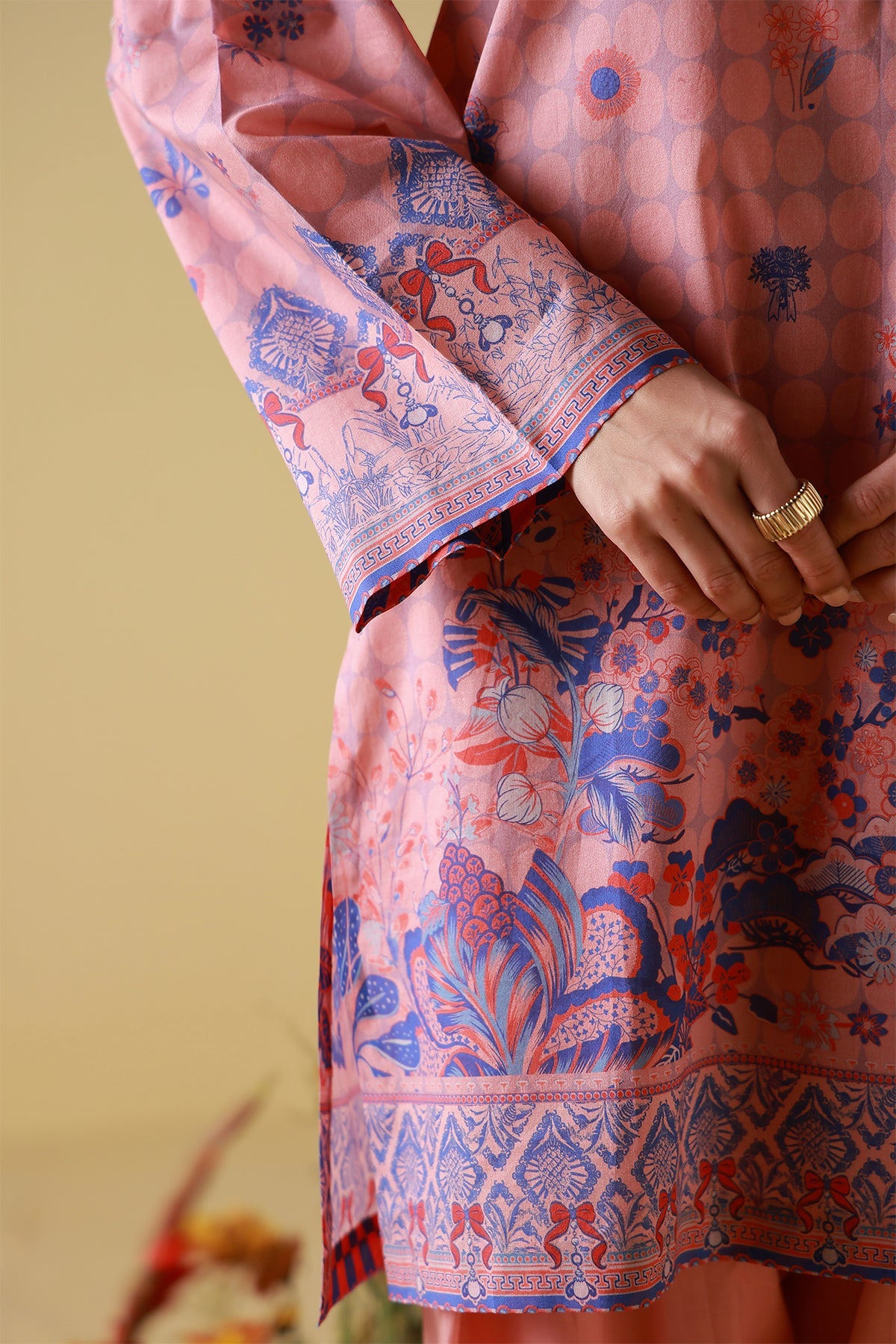 Mirha Lawn – Blush Cobalt