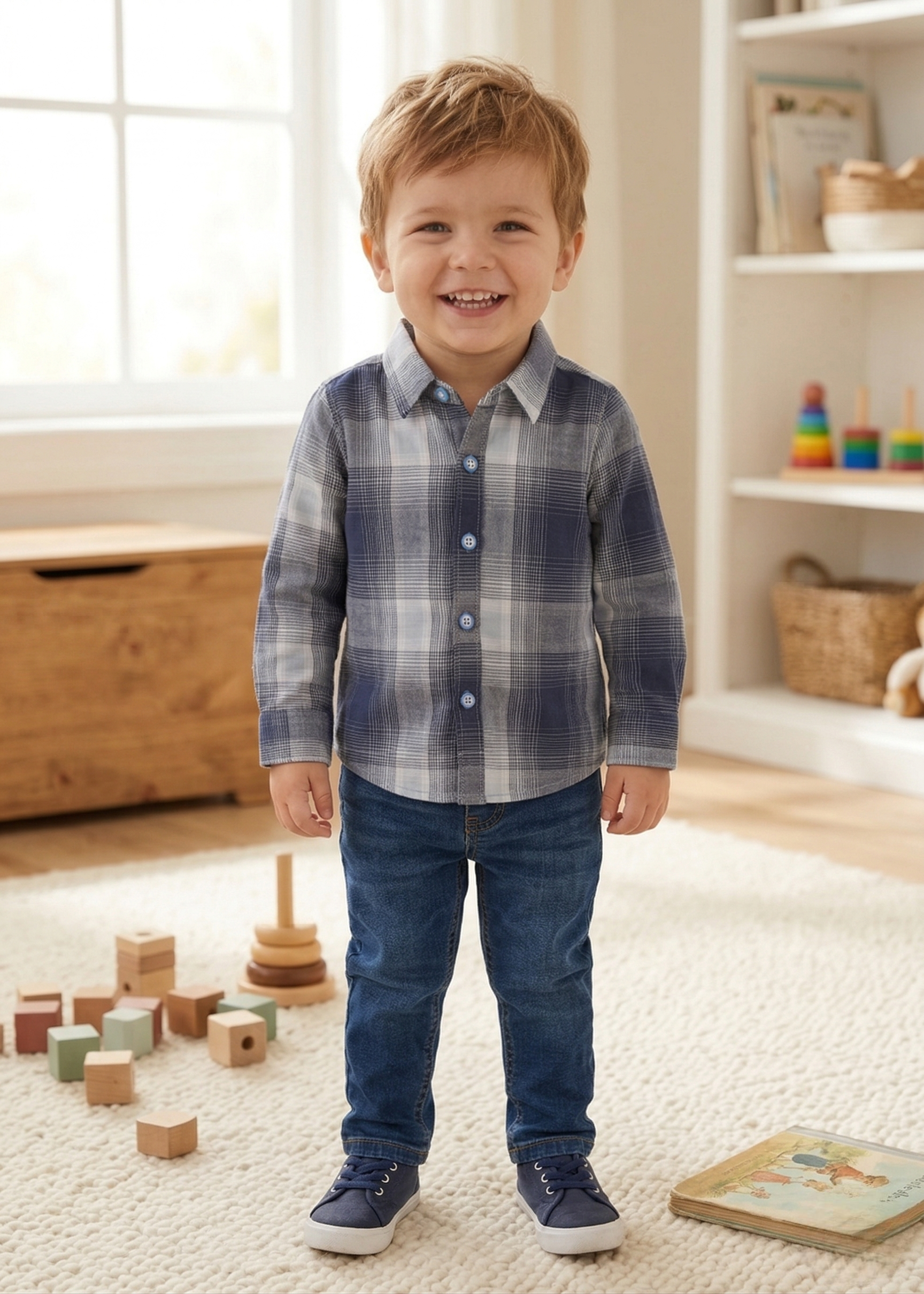 flannel Casual Shirt in Multi