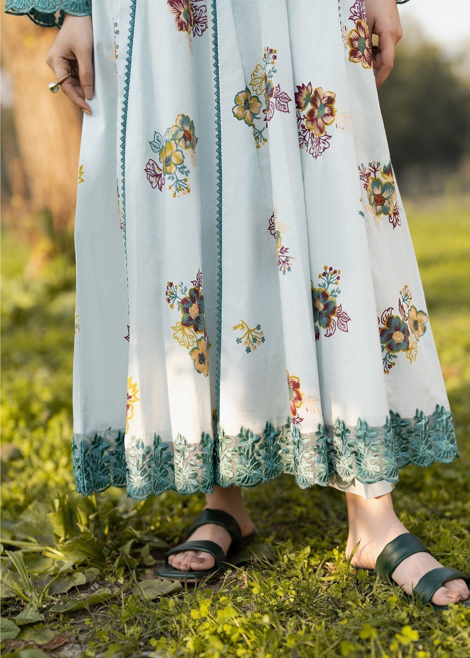 cotton Pishwas in White