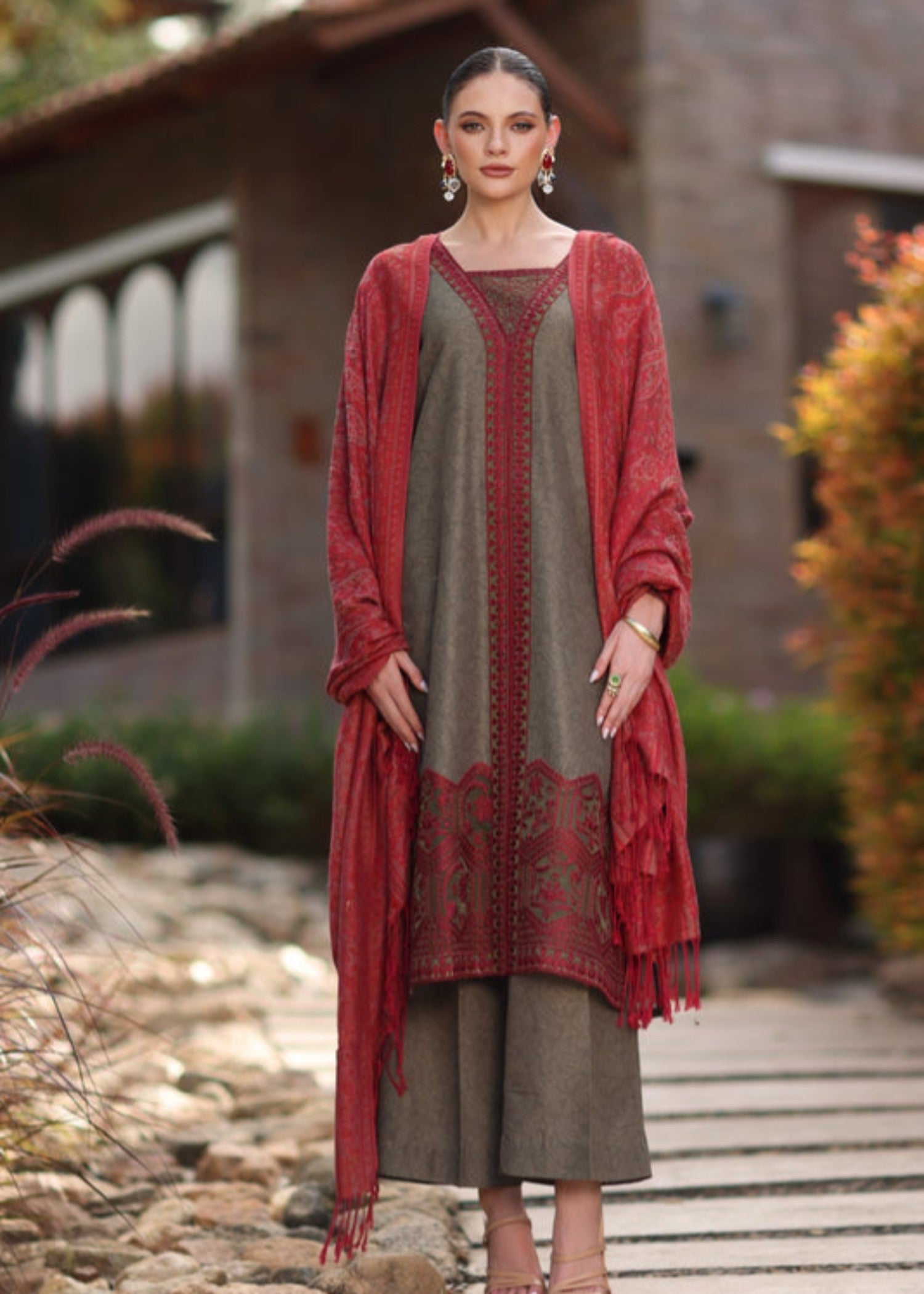 silk Kurta Set in Jet black