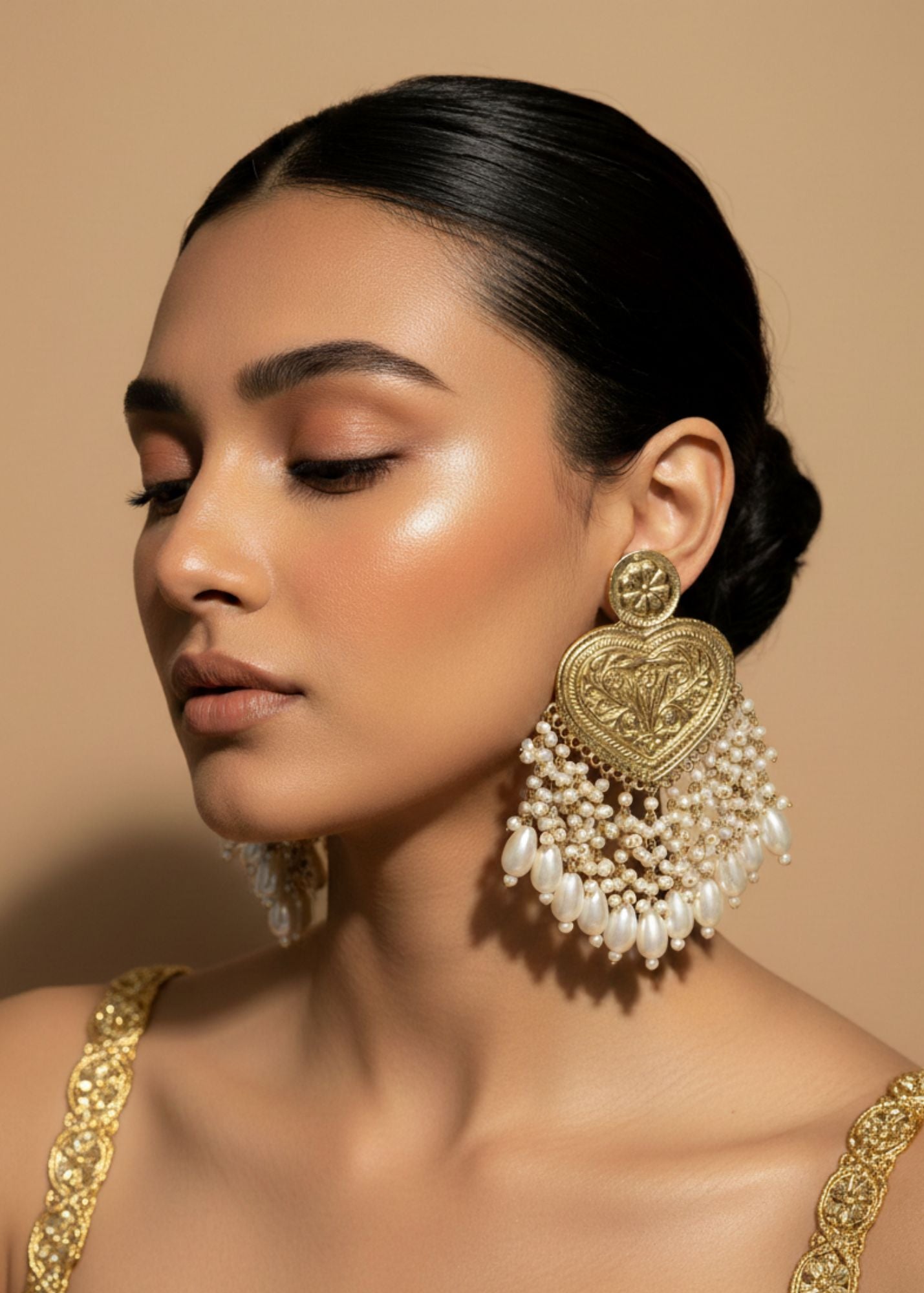 Earrings in Gold Color by - Trendy Women Earrings YTV5093
