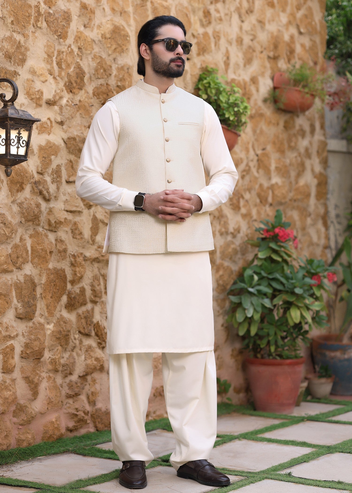 suiting Waistcoat in Off-white