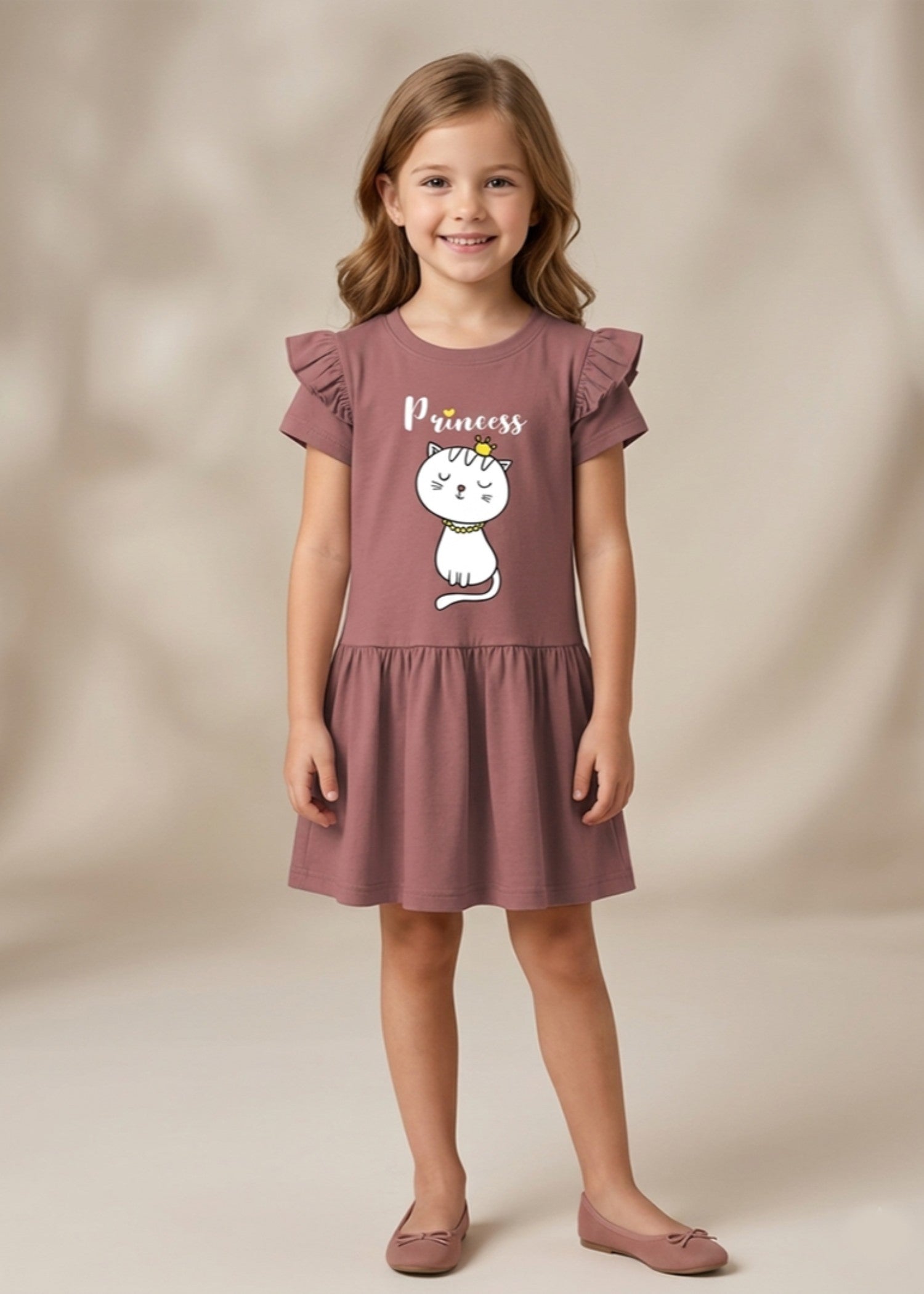 cotton Frock in Rosewood