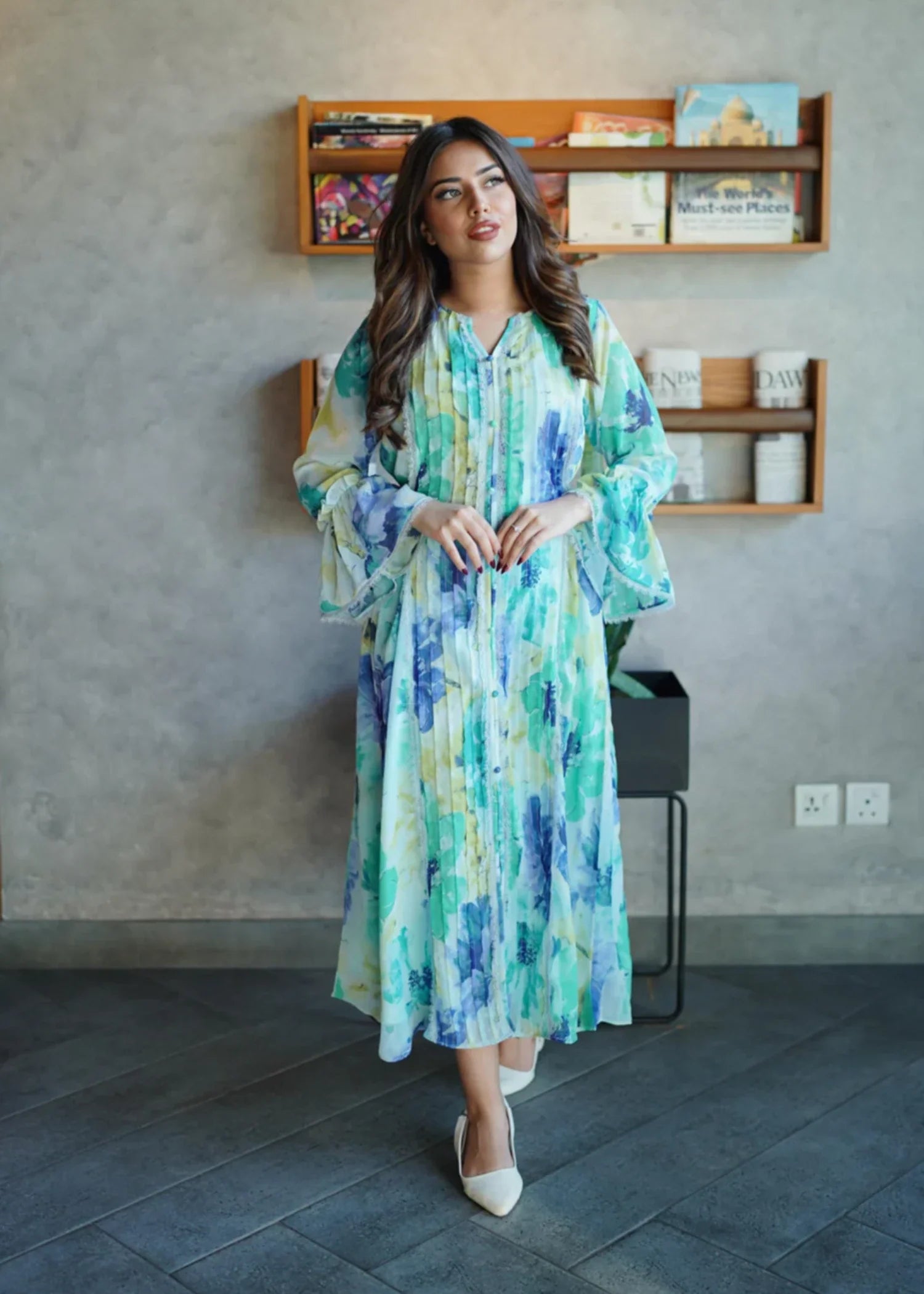 chiffon Dress in Multi