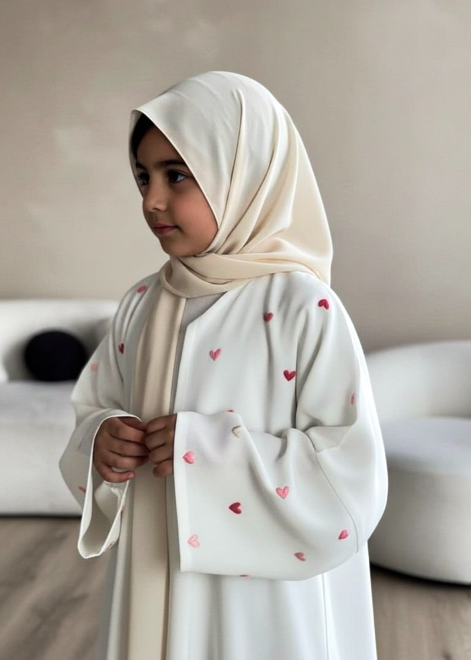 nidha Abaya in Off-white