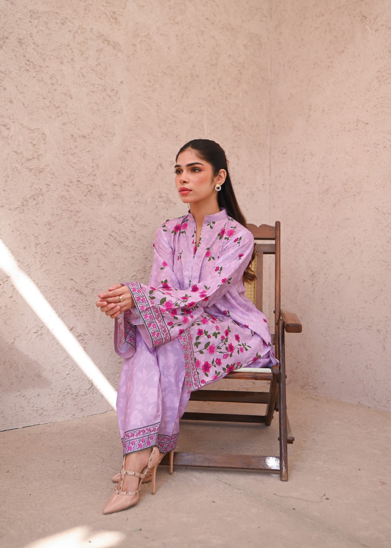 crepe Co Ord Sets in Lilac