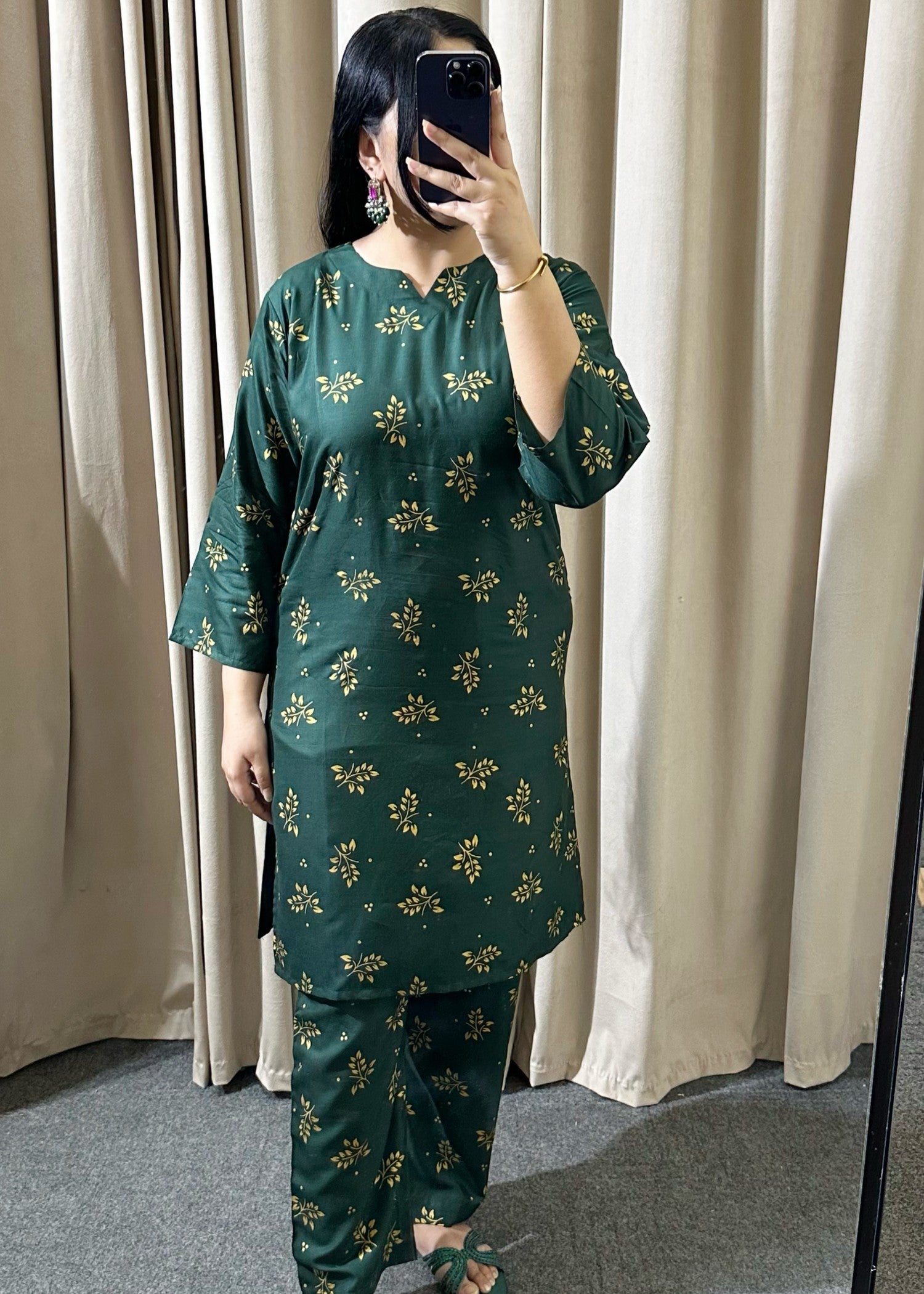 linen Co Ord Sets in Bottle green